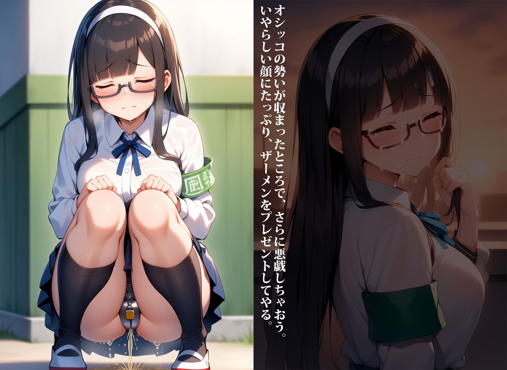 アナルが弱点な風紀委員が校則改変でお漏らし服従した件 画像7