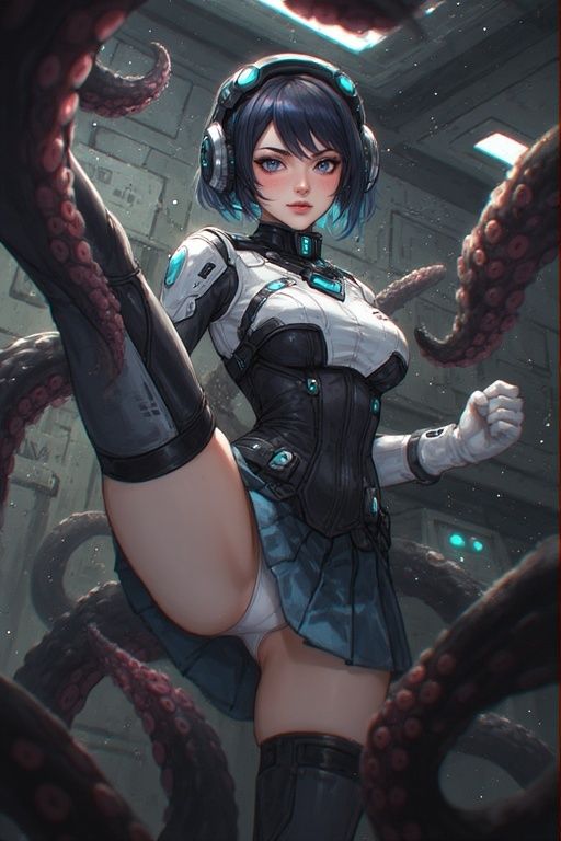 女性宇宙パイロット触手遭遇撃退パンチラ画像集のサンプル画像 6