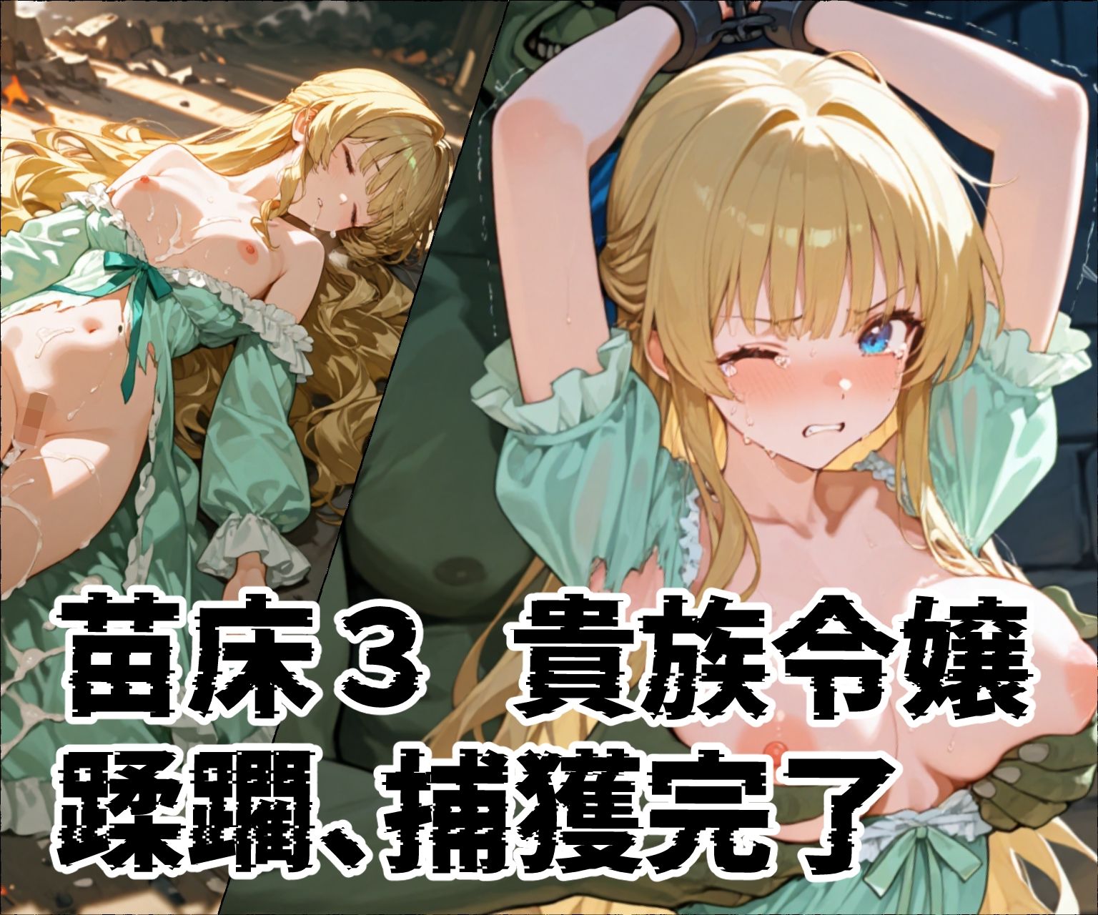 苗床捕獲-蹂躙- オークの襲来！蹂躙されて苗床となった館の少女たちのサンプル画像 6
