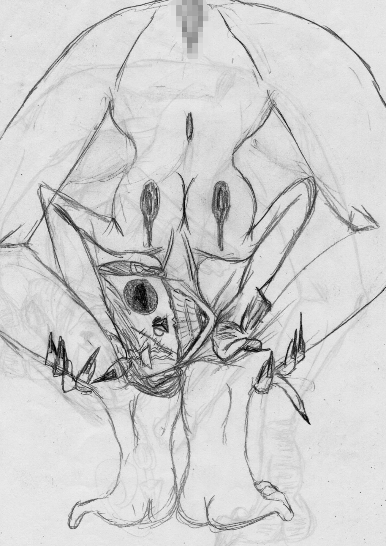 黒よりも黒いエロティックホラー黒戯絵集「マネキンポーズ11」のサンプル画像 6