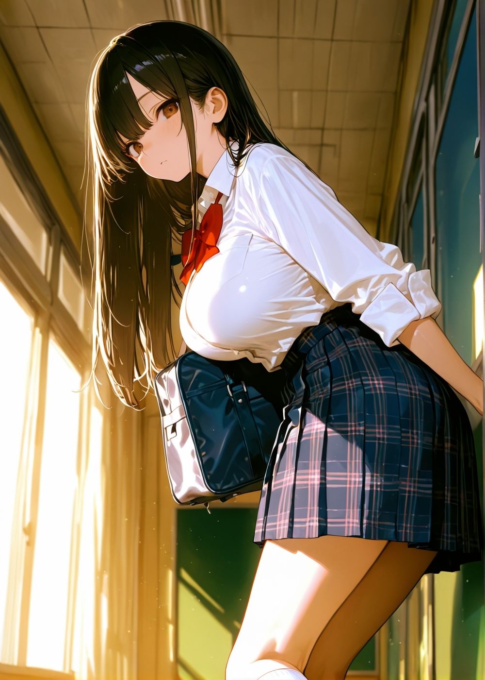 【女子校生】清楚な爆乳ボディーはパパ活で種付けされてますの画像10