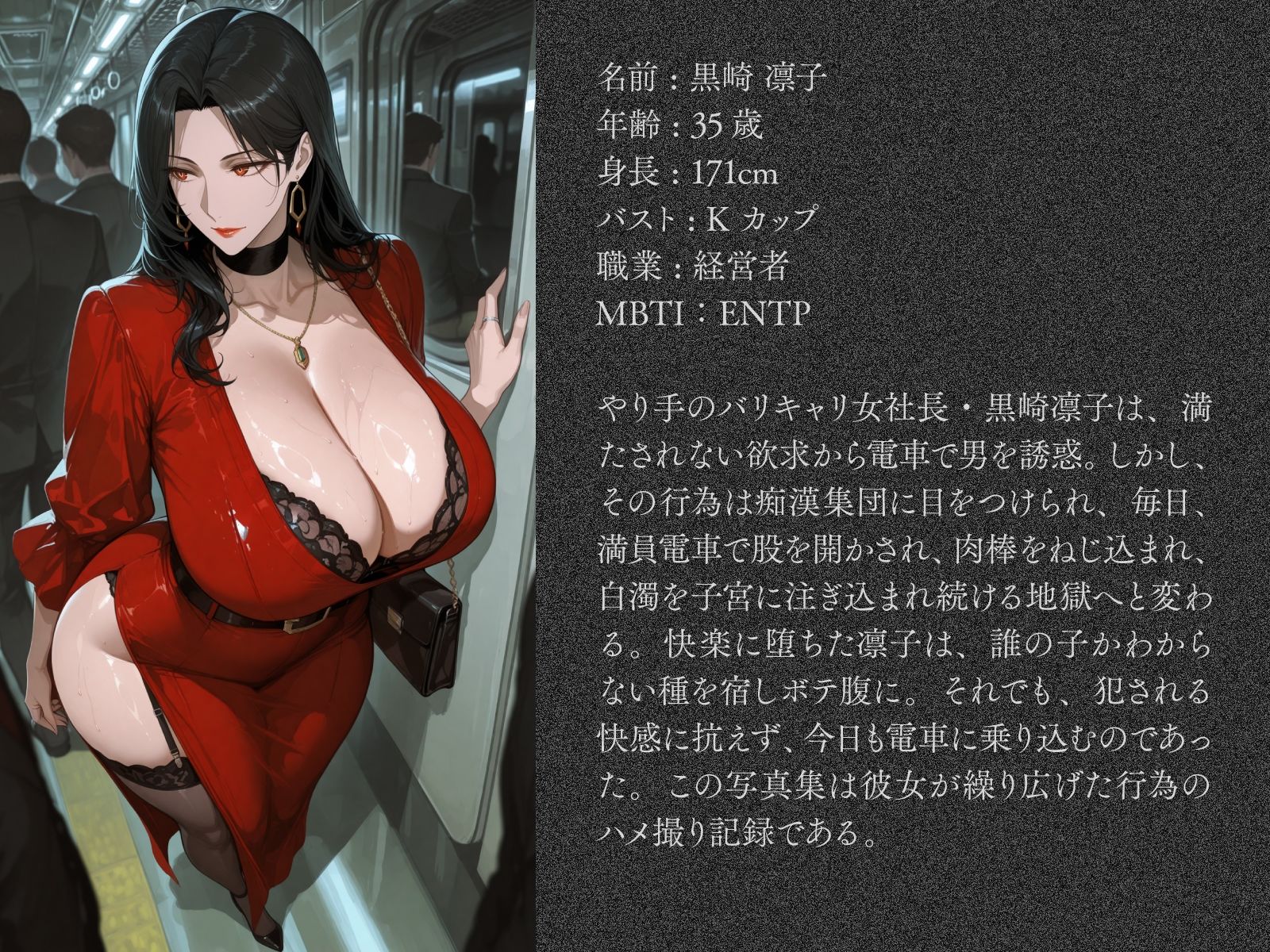 白濁通勤手当、子宮に支給。〜はみブラ爆乳女社長ボテ腹直通列車〜 画像10