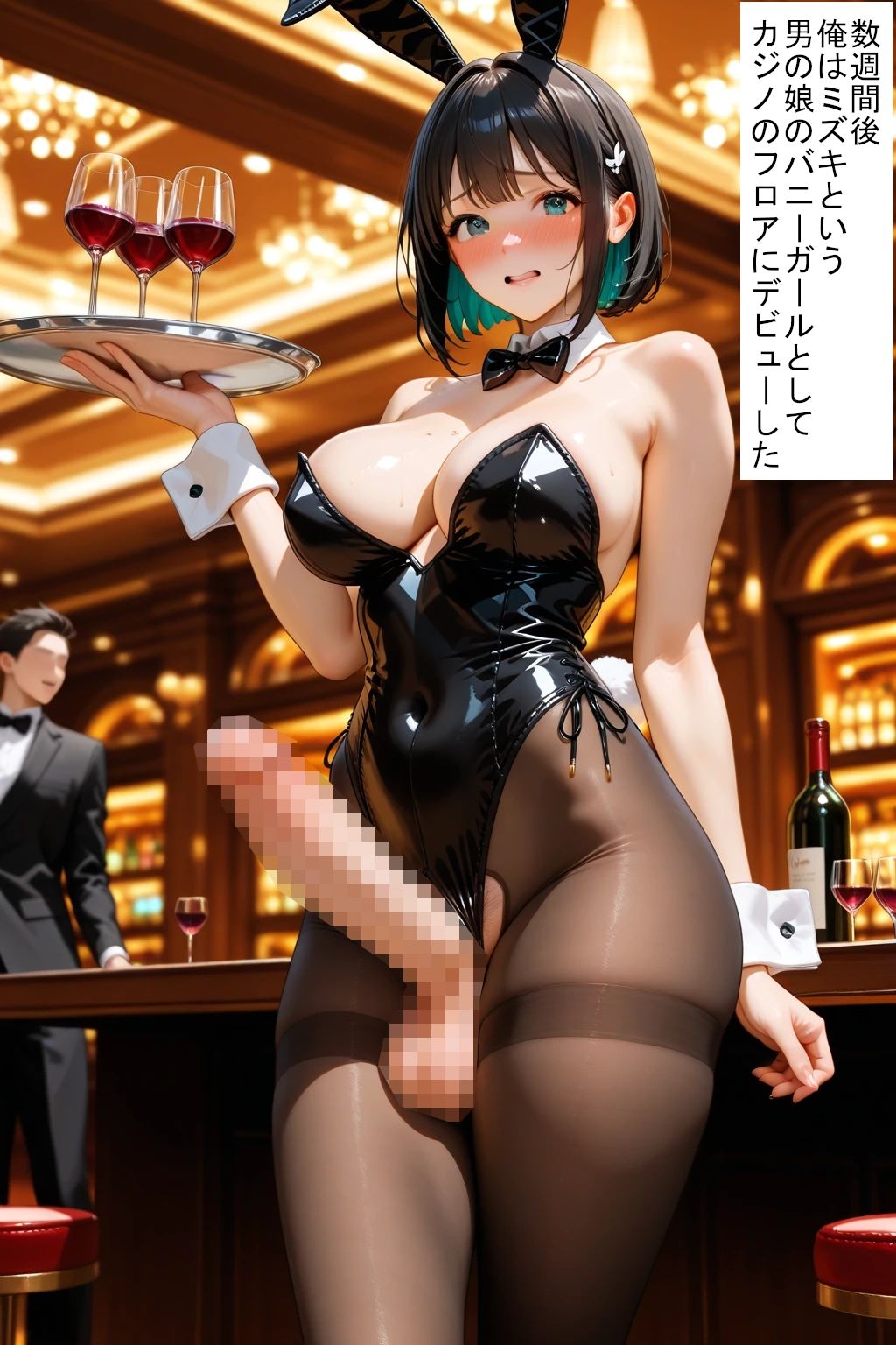 ふたなりバニー倶楽部 違法地下カジノの男の娘（ストーリー付）  ギャンブルの代償を払いメス兎に堕ちた或る男の話のサンプル画像 6