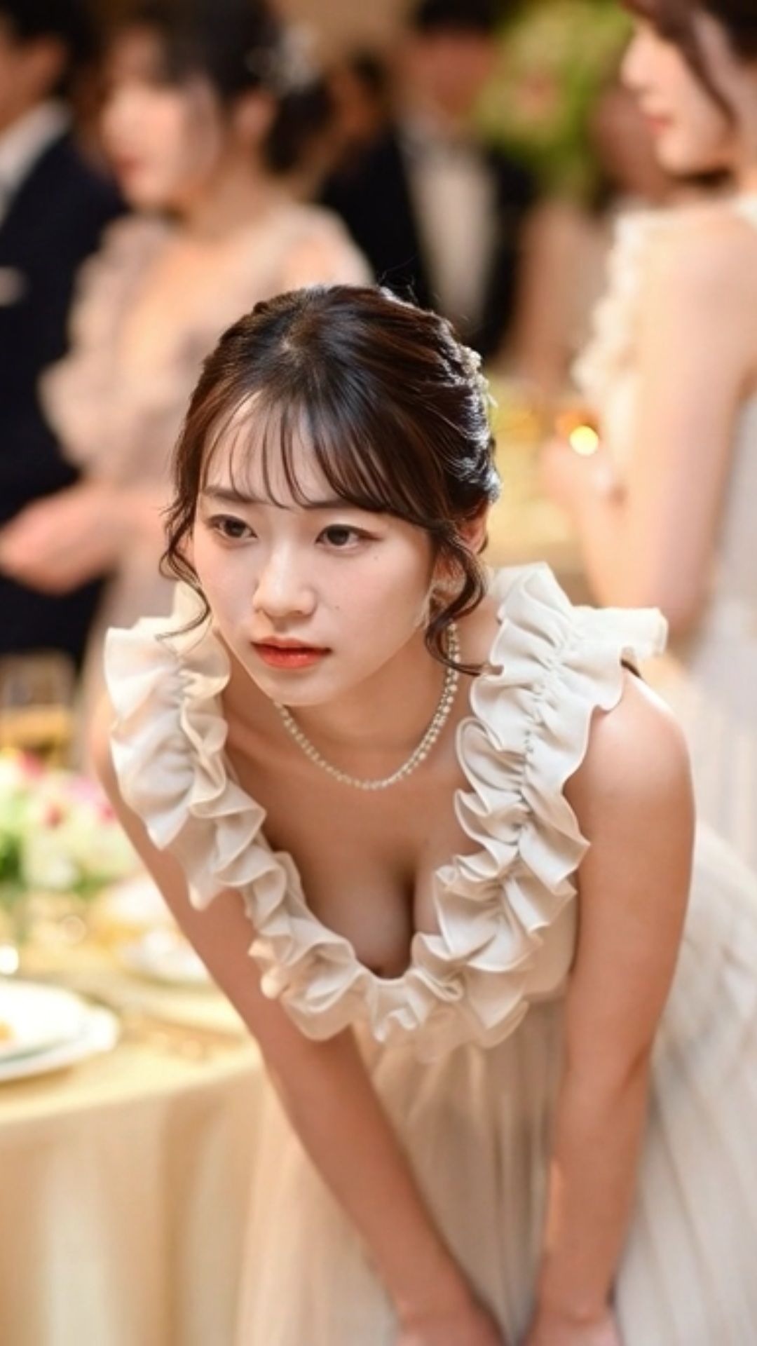 披露宴 下着 ランジェリー 女子大生 乱交 ドレス パンチラ ブラチラ 盗撮 結婚式 3次会のサンプル画像 6