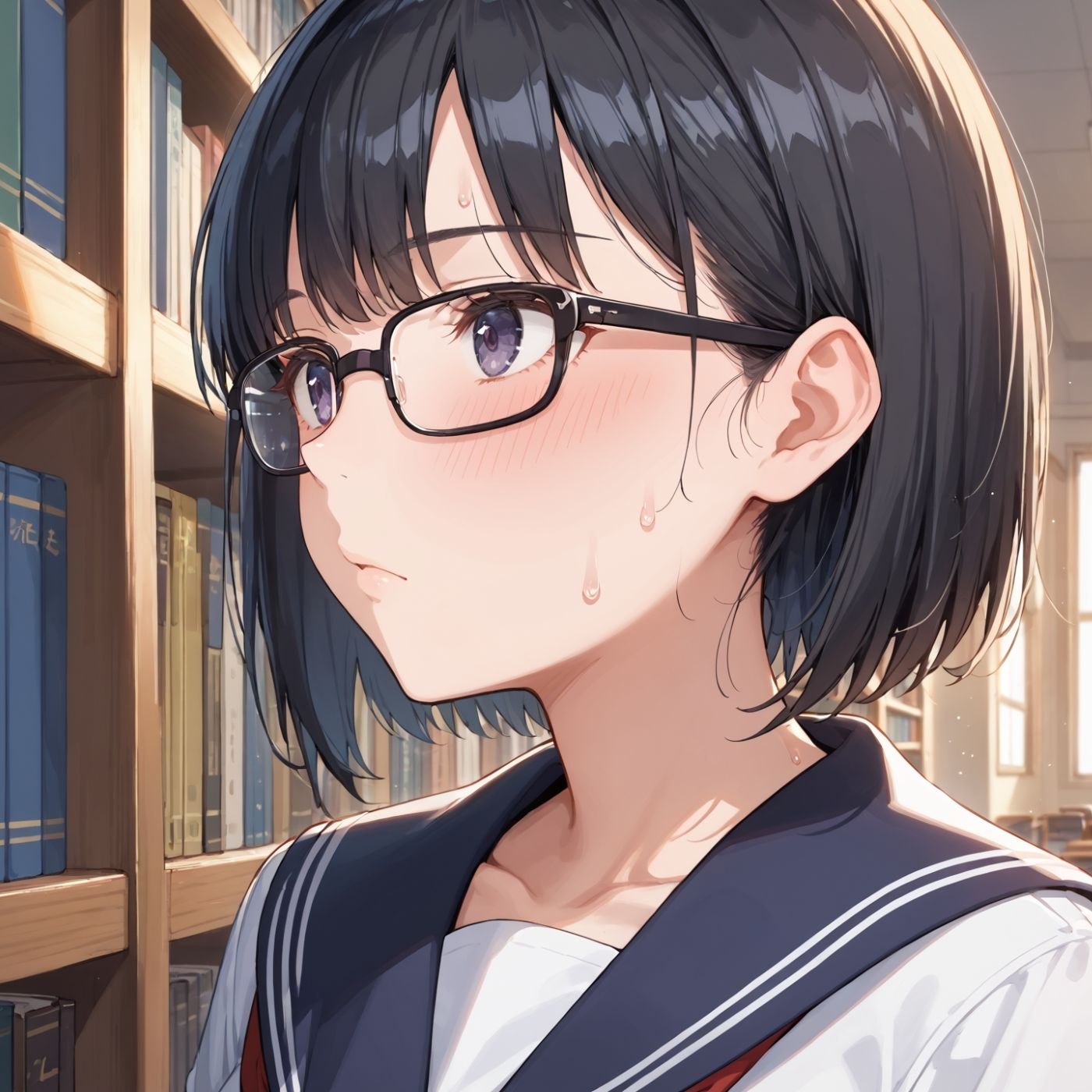 学園性活！図書委員と官能的な秘め事1【メガネ美少女の厳選CG350枚収録】のサンプル画像 6