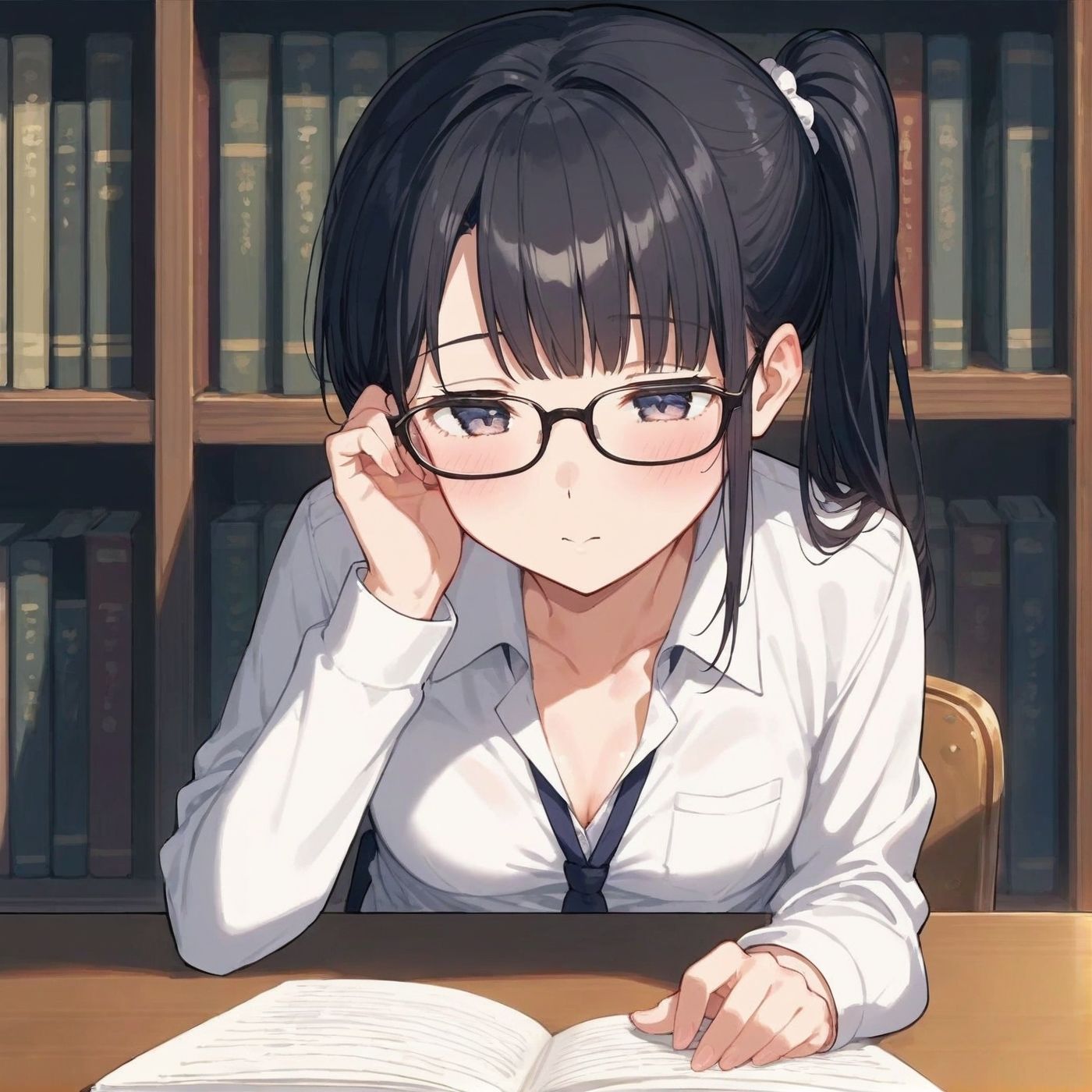 学園性活！図書委員と官能的な秘め事3【メガネ美少女の厳選CG350枚収録】のサンプル画像 6