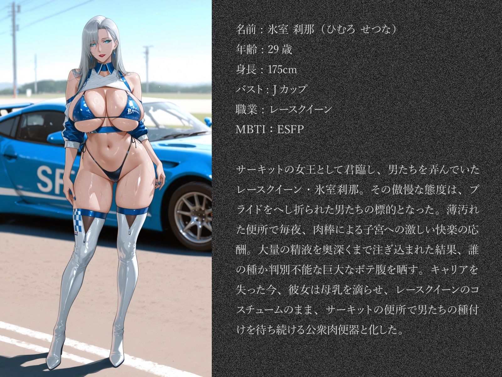 サーキットでイキってた母乳レースクイーンボテ腹公衆肉便器堕ち 画像10