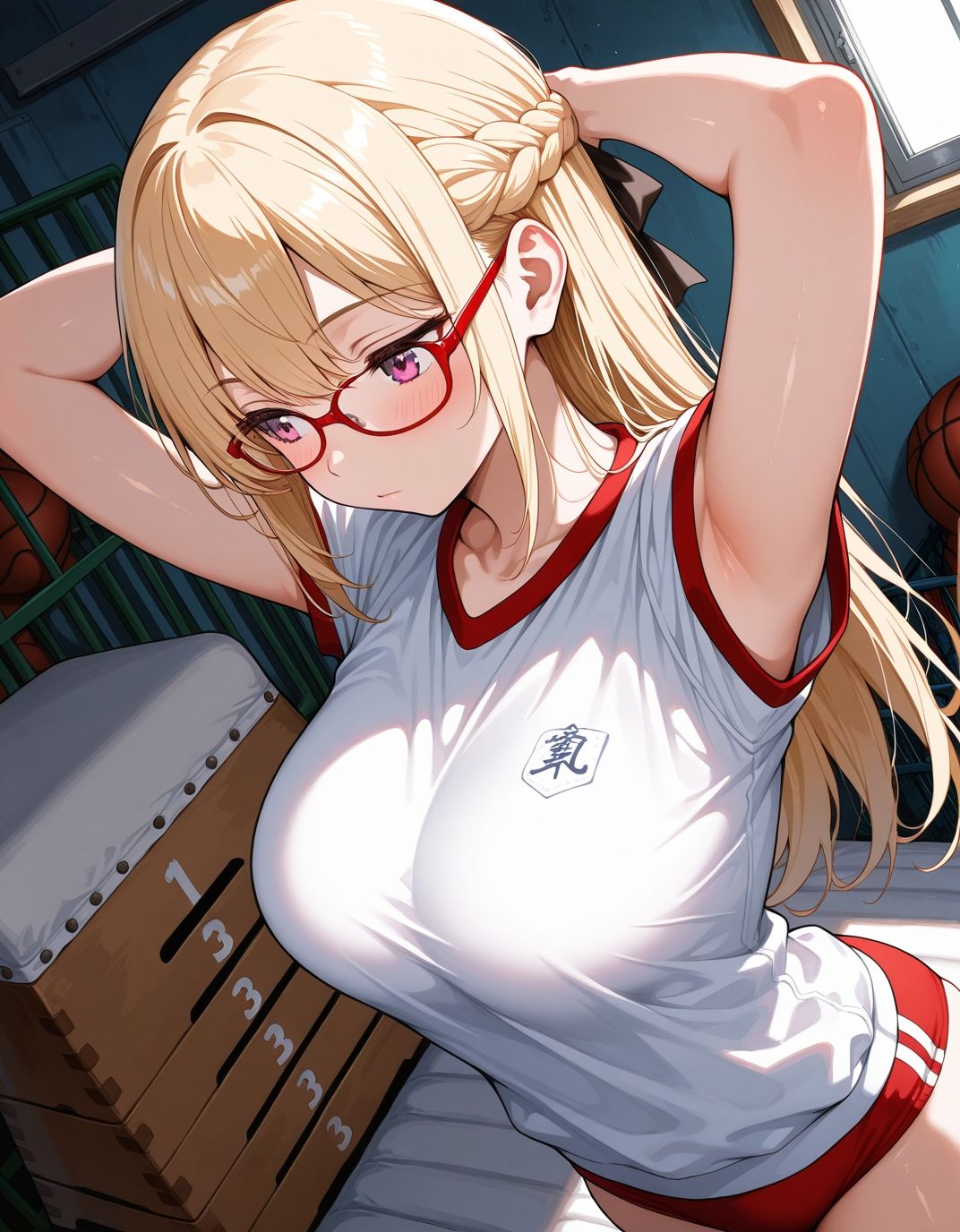 ブルマ日和。― 三つ編みメガネ女子編 ―のサンプル画像 6
