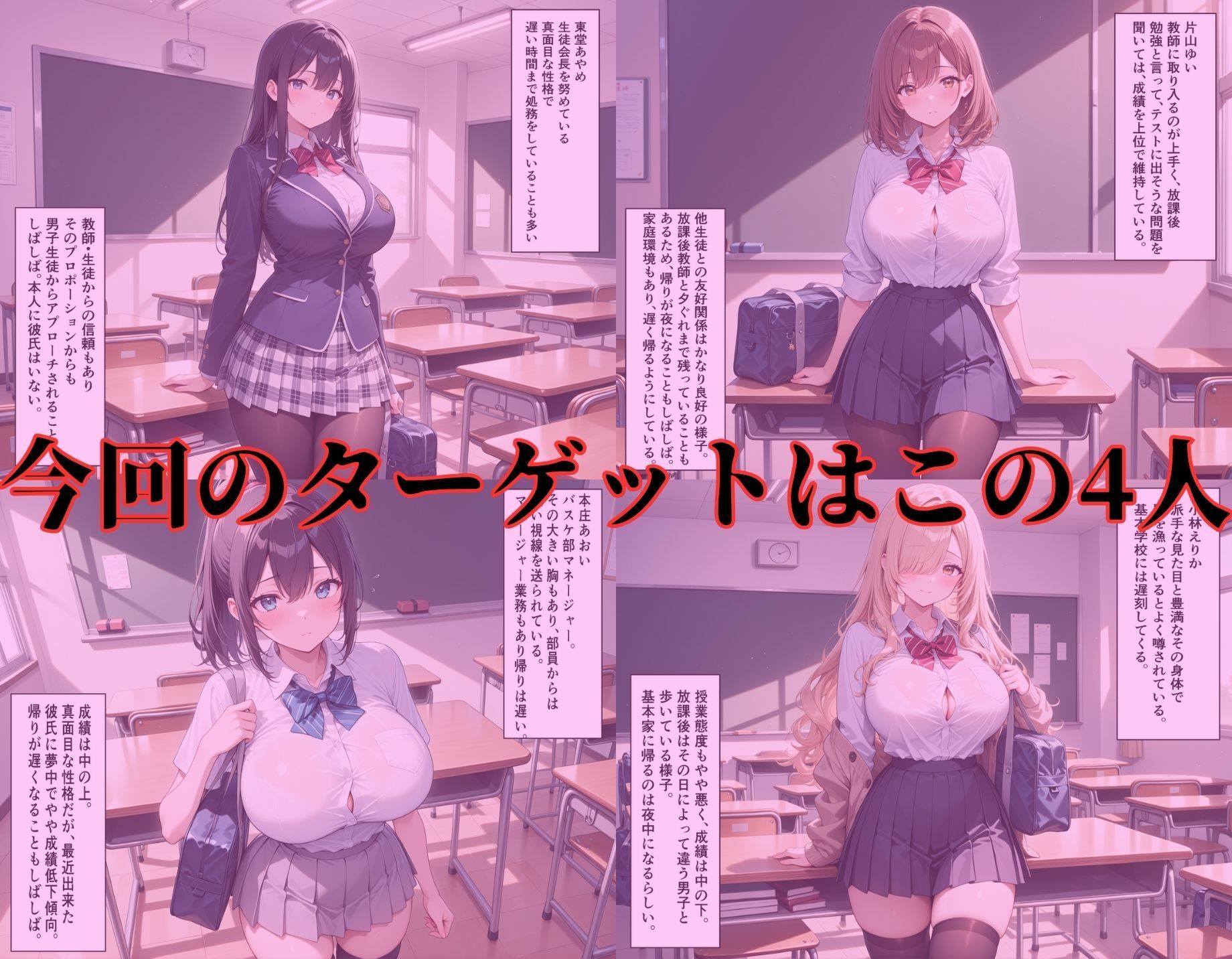 女子校生肉便器倶楽部〜トイレに拉致され集団レ●プ、拘束強●中だしされる4人の女子校生〜 画像1