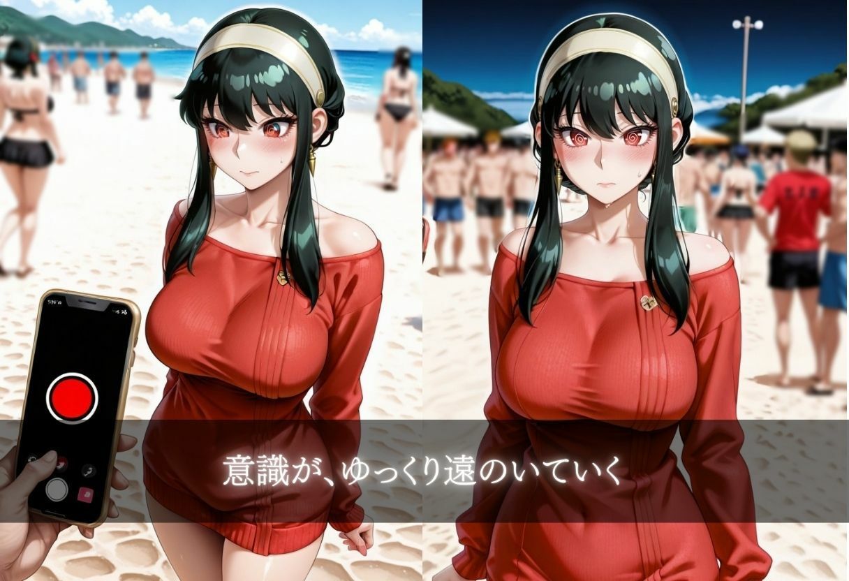 スマホ種付け催● 〜夏海の孕みビーチ〜のサンプル画像 6