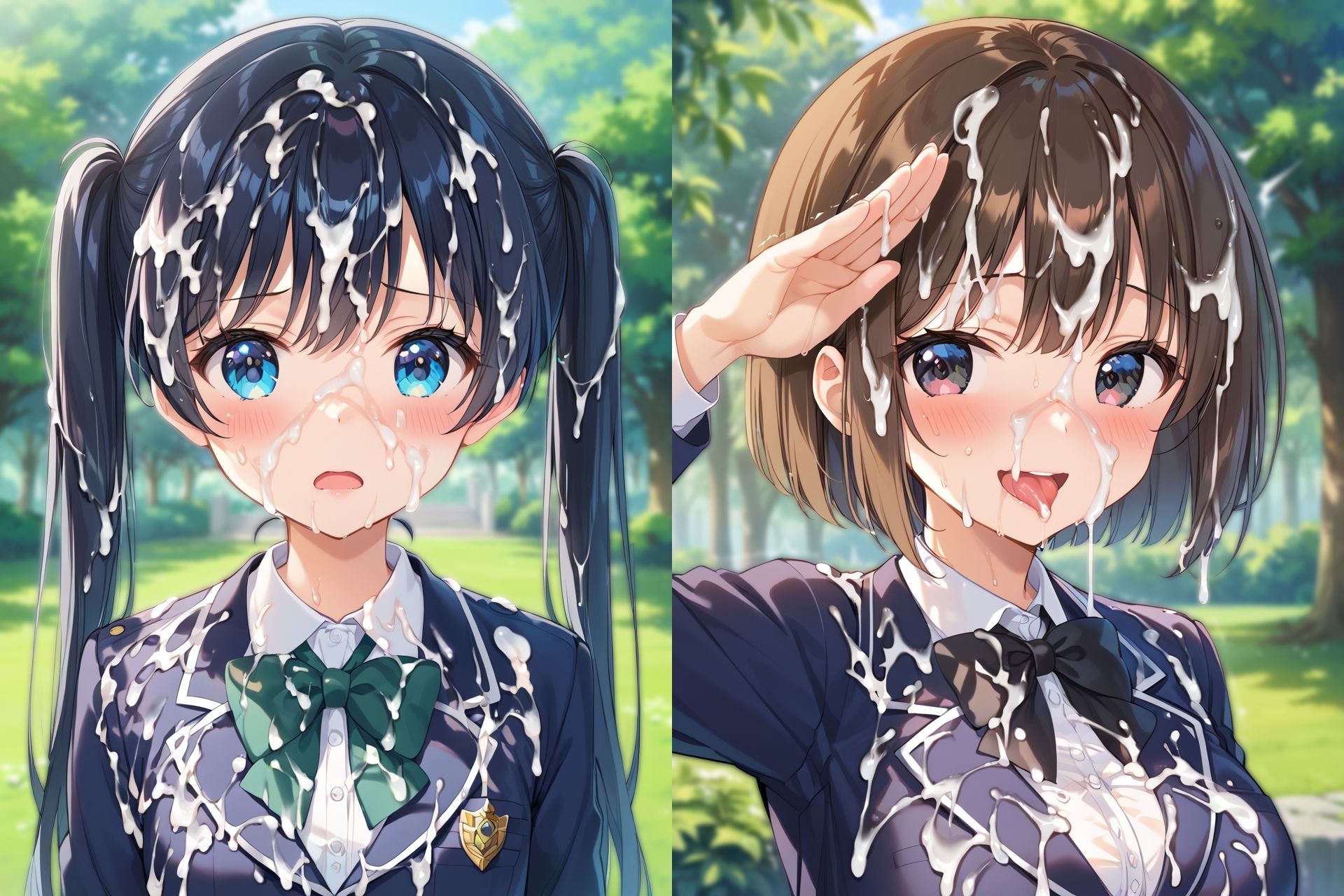 ブレザー制服ぶっかけCG集のサンプル画像 6