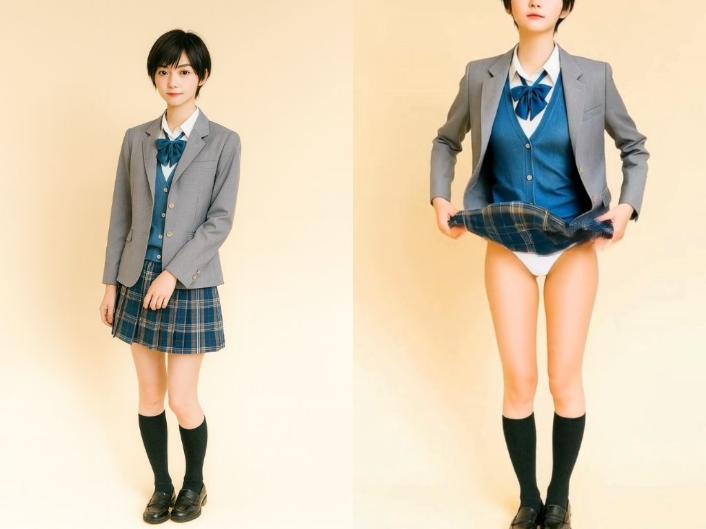 100人の制服モデルがパンティを見せてくれる動画集のサンプル画像 6