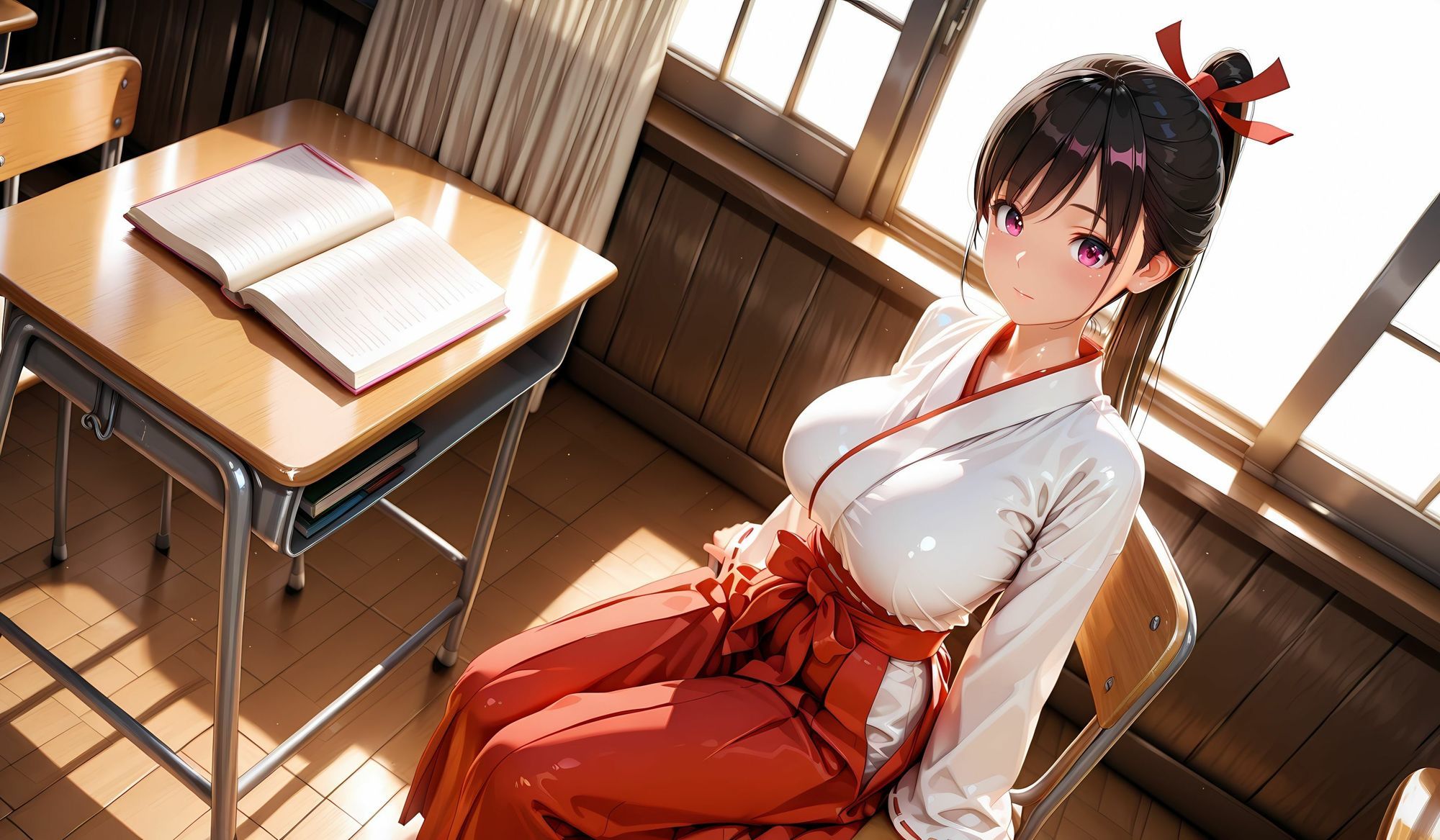 ［4K横長の高画質］肉便女の巫女生徒 画像9