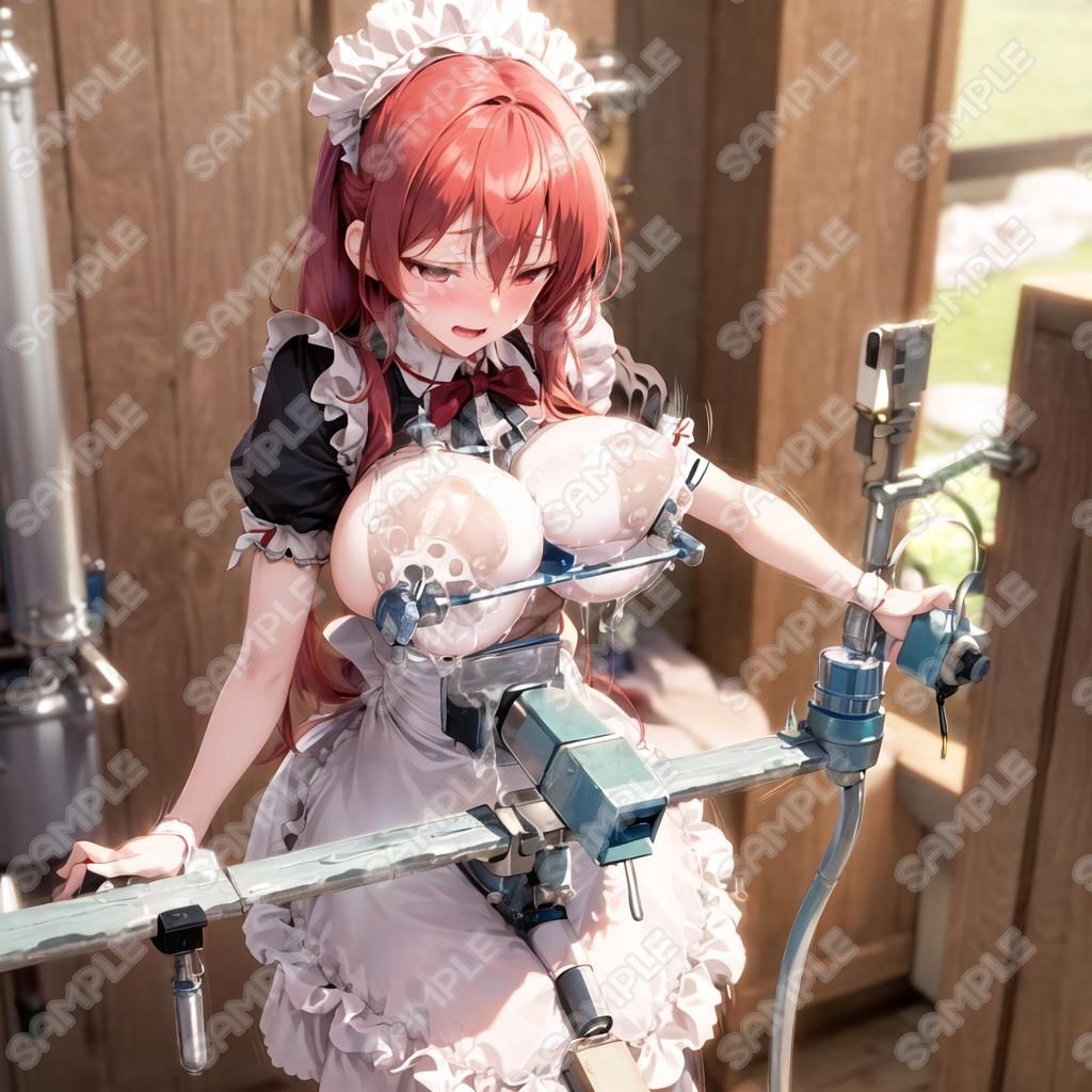 おっぱいフェチ  乳搾り工場メイド編（橙・赤・ピンク）の画像7