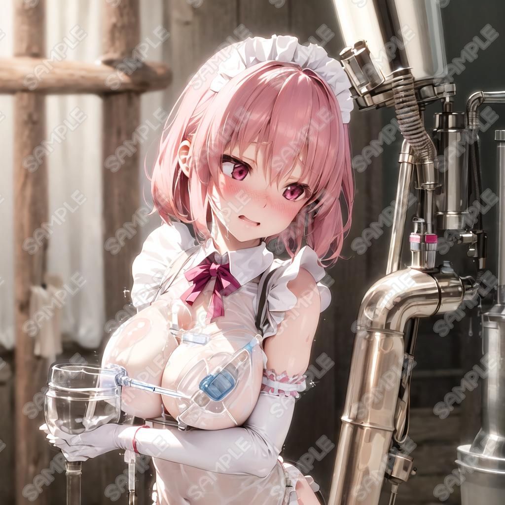おっぱいフェチ  乳搾り工場メイド編（橙・赤・ピンク）の画像10