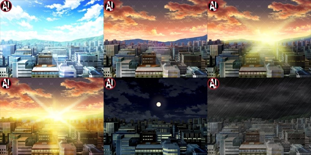 みにくる背景CG素材集『街編』part03-屋上- (dcg jp-001)