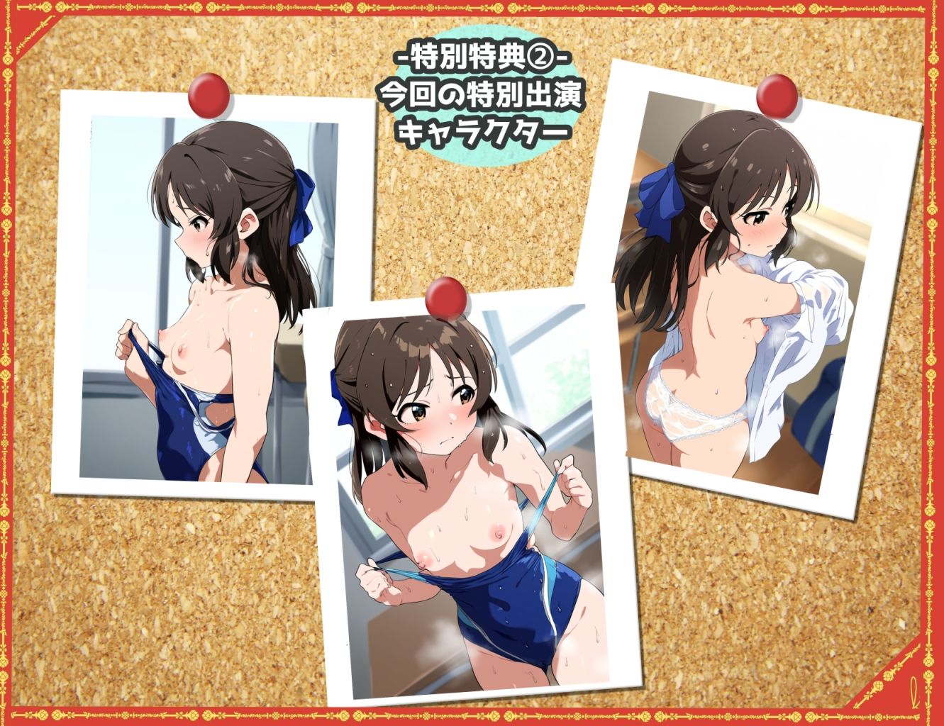 盗撮＆濡れ透けフェチ特化 2010年代アニメ作画特集 濡れ透けアイドルの教室生着替え その2 -500枚を撮影-のサンプル画像 6