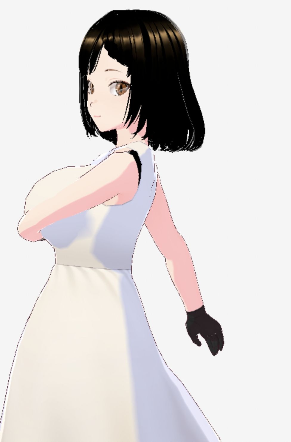 白ワンピースを着たお姉さん(セリフなし 3DCGモデル イラスト集)のサンプル画像 6