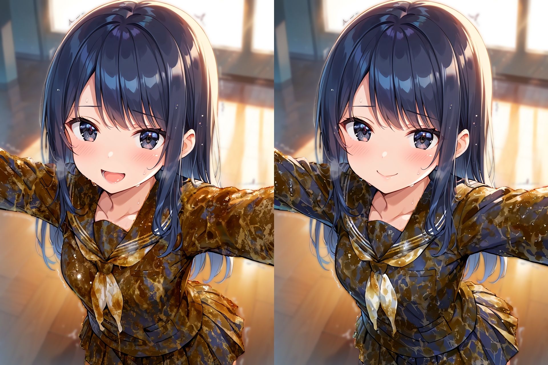 セーラー服ぶっかけ無洗浄CG集のサンプル画像 6