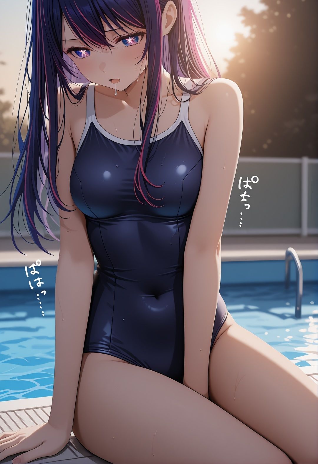 推しの〇 星野〇イが学園で犯●れる 制服競泳水着凌●中出し堕ちCG集のサンプル画像 6