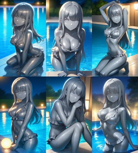 ナイトプールの石像さんのサンプル画像 1