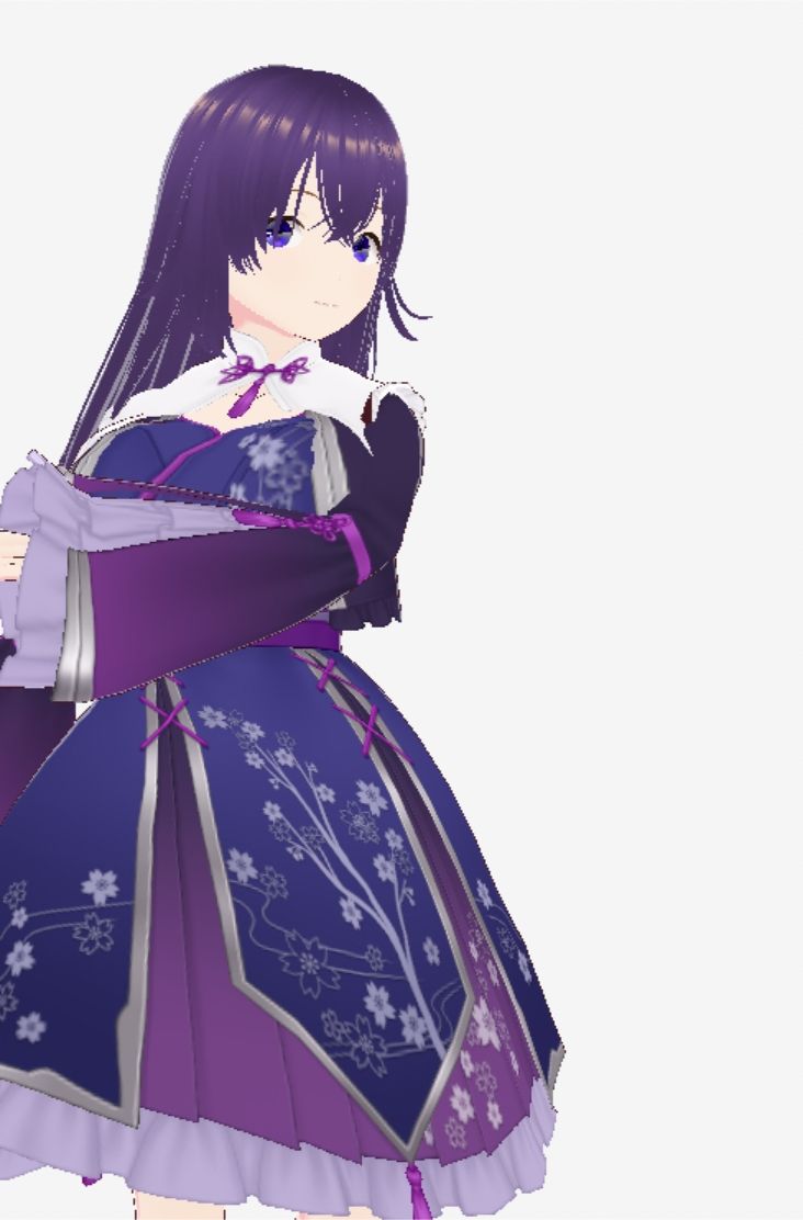 和柄の洋風ドレスの巨乳美女（セリフなし  3DCGモデル  イラスト集）のサンプル画像 6