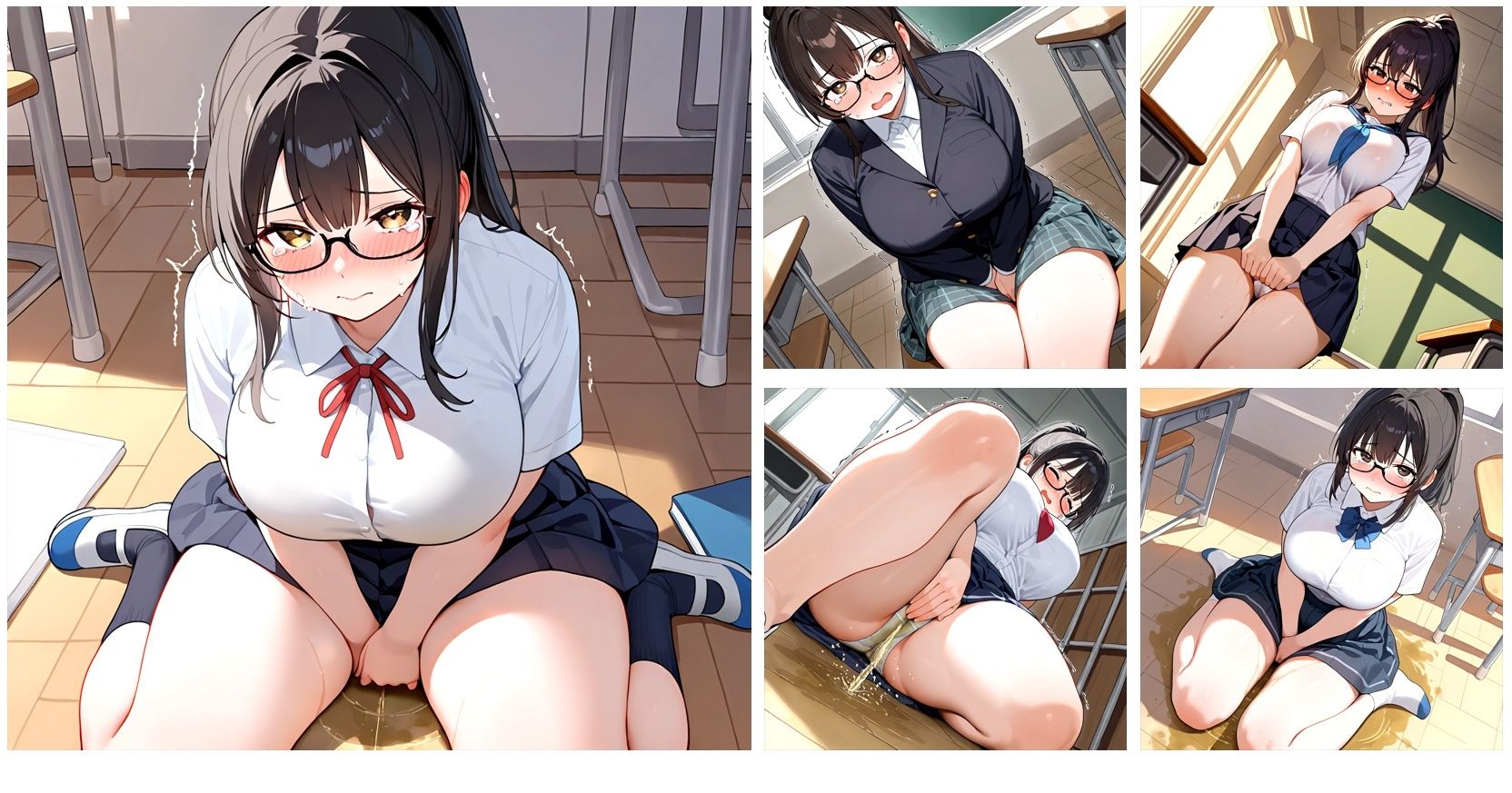 教室でおしっこ漏らして絶望してたけどなんだか逆にクセになっちゃったCG集 画像9