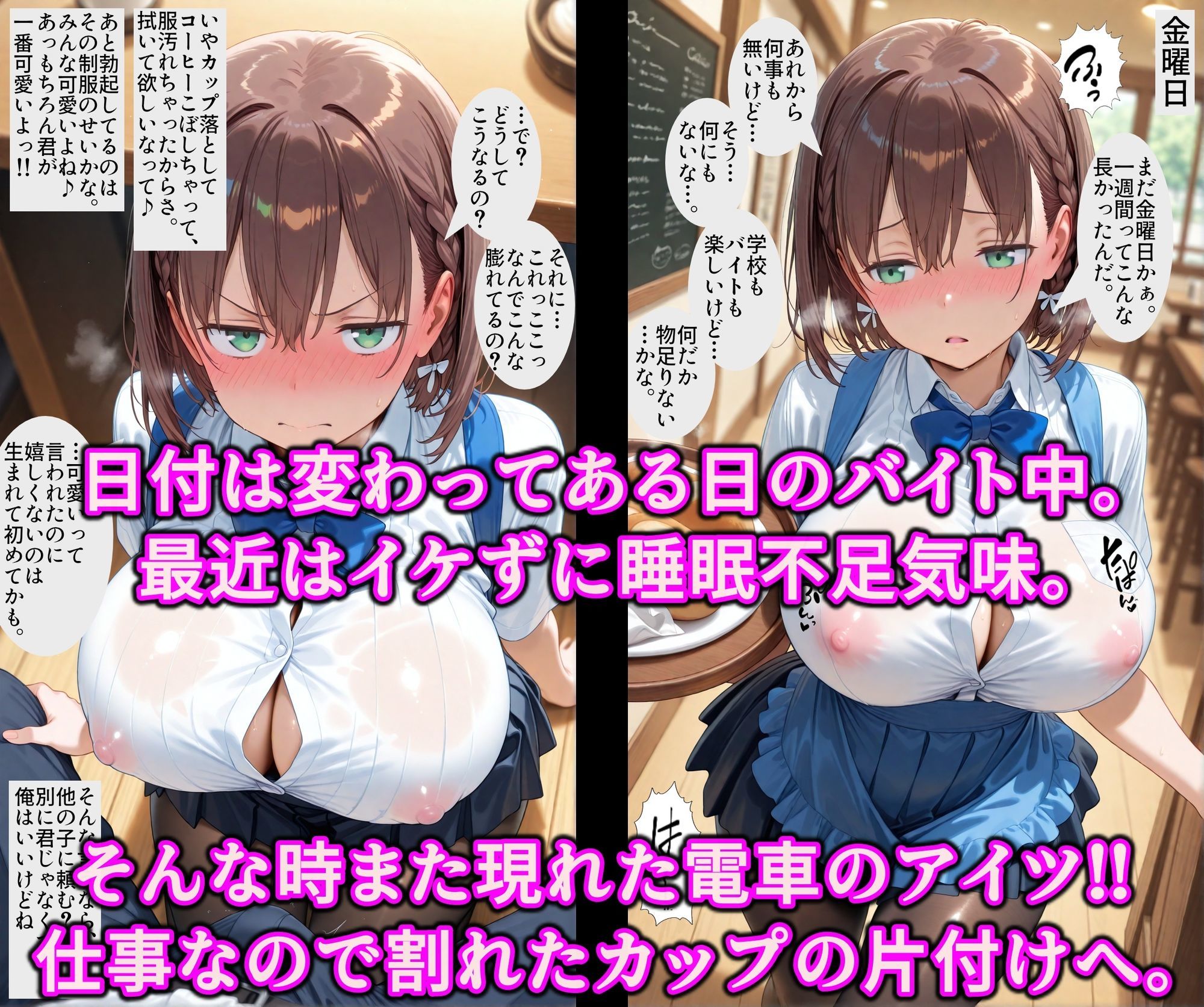 お兄さんから爆乳女子をNTR！！媚薬タッチでたわわJ系を快楽堕ち！！チンポ中毒のドスケベ痴女に淫乱調教 画像8