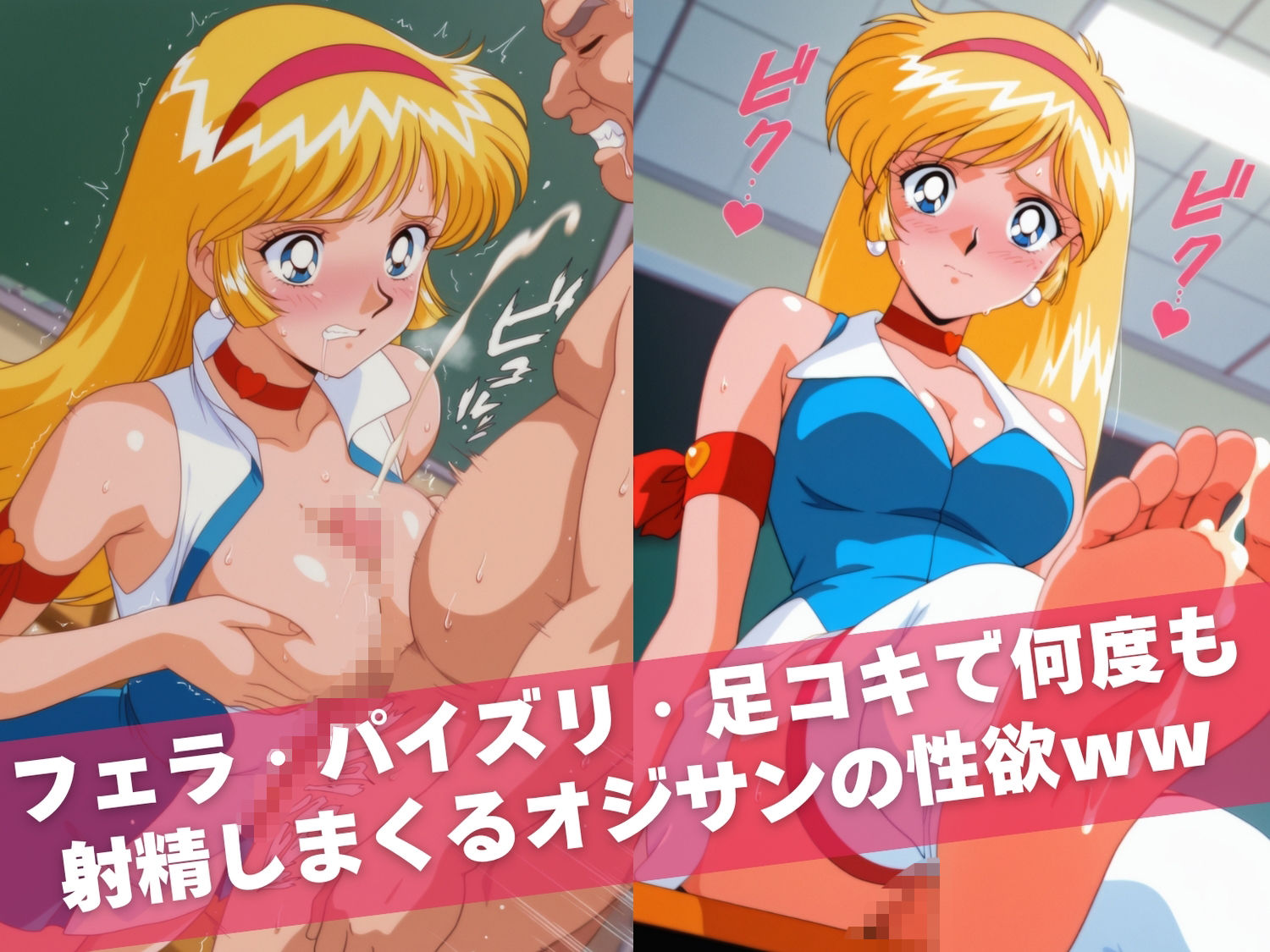 オナニー覗かれ、寝取られて  キュ●ティーハニー 〜 学校編 〜 おじさんに暴かれた秘密のサンプル画像 6