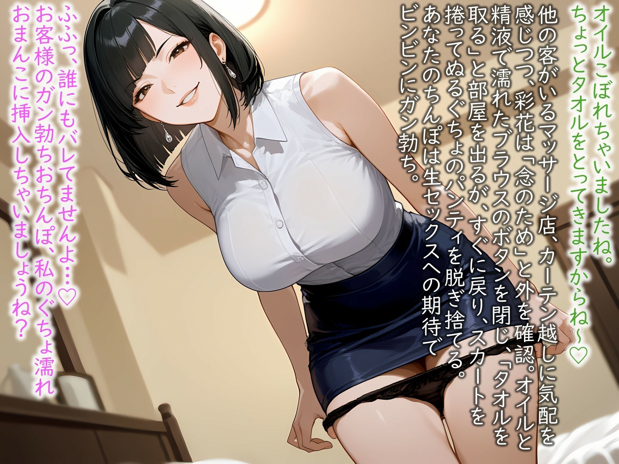 爆乳むっつり人妻セラピスト彩花は、健全エキナカマッサージ店で連続射精・連続中出し9発で大満足 | LOVEマシーン サンプル画像4枚目