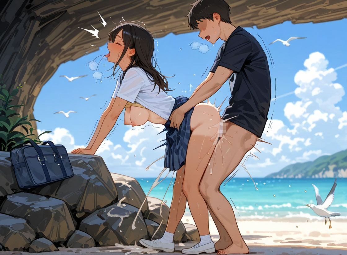 浜辺と褐色娘のサンプル画像 6