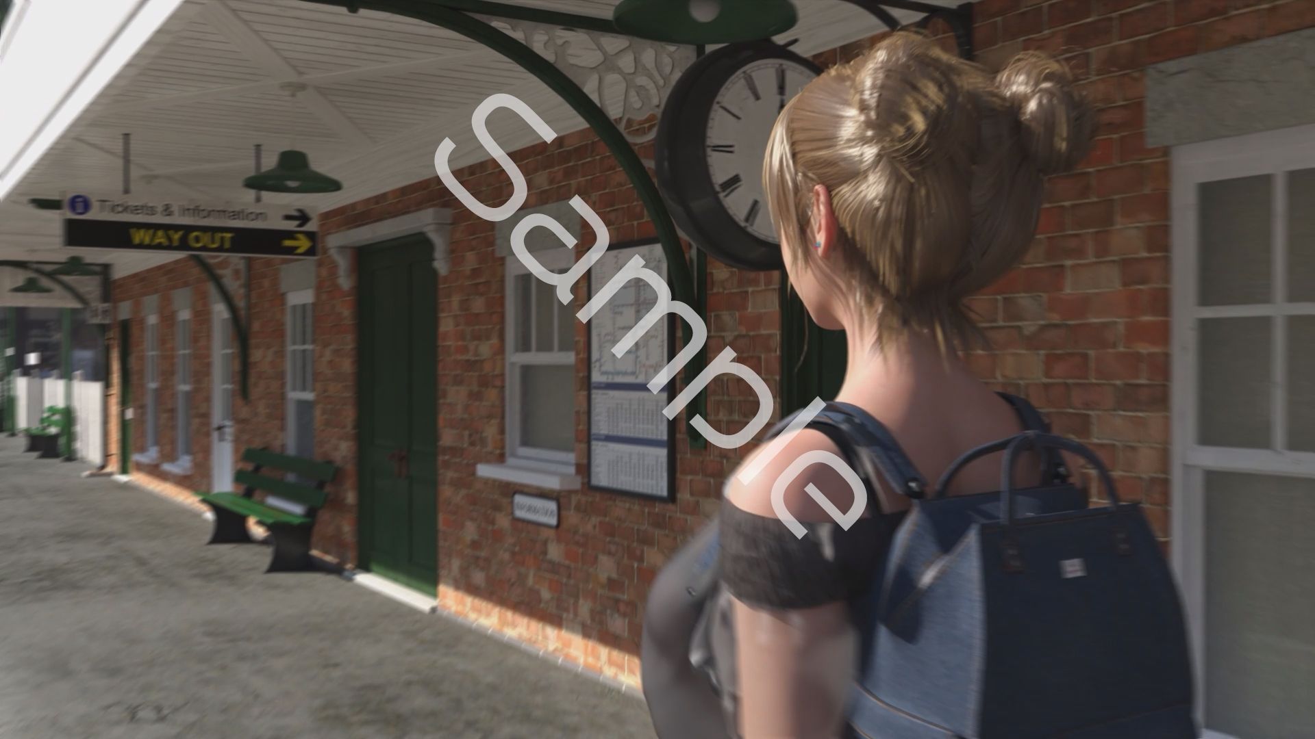 一ノ瀬廻里・私服登校日の通学途中の駅の階段でスカート内逆さ撮り盗撮の被害に遭う:PV02（黒サテン地ピンク水玉パンティ） (dcg jp-007)