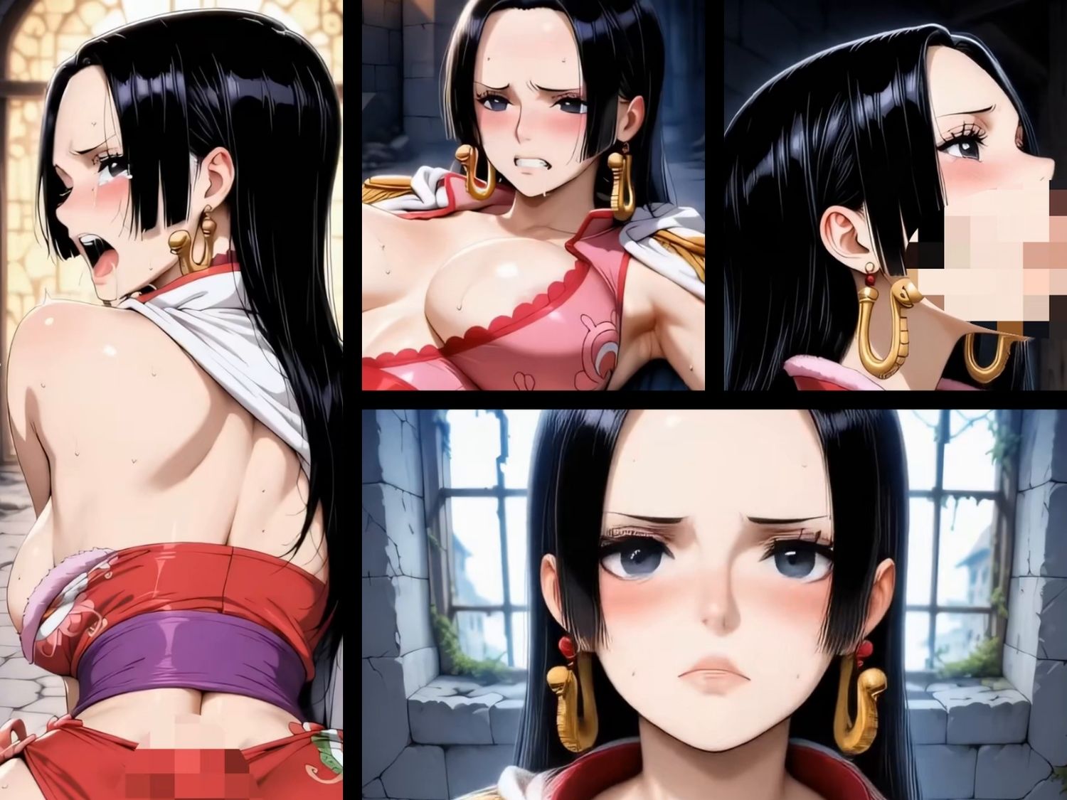 乱れ咲き海賊女帝 〜ナミ・ロビン・ハンコック・ウタ・ビビの秘蜜航海〜  【動画＆イラストセット】 画像4