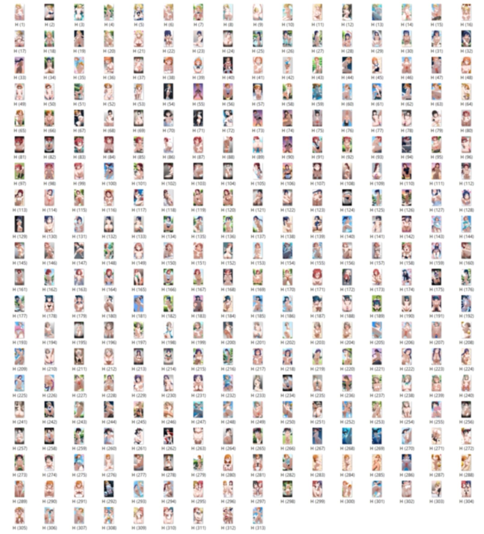 【女性のみ】16キャラ イラスト集 （500枚） 画像2