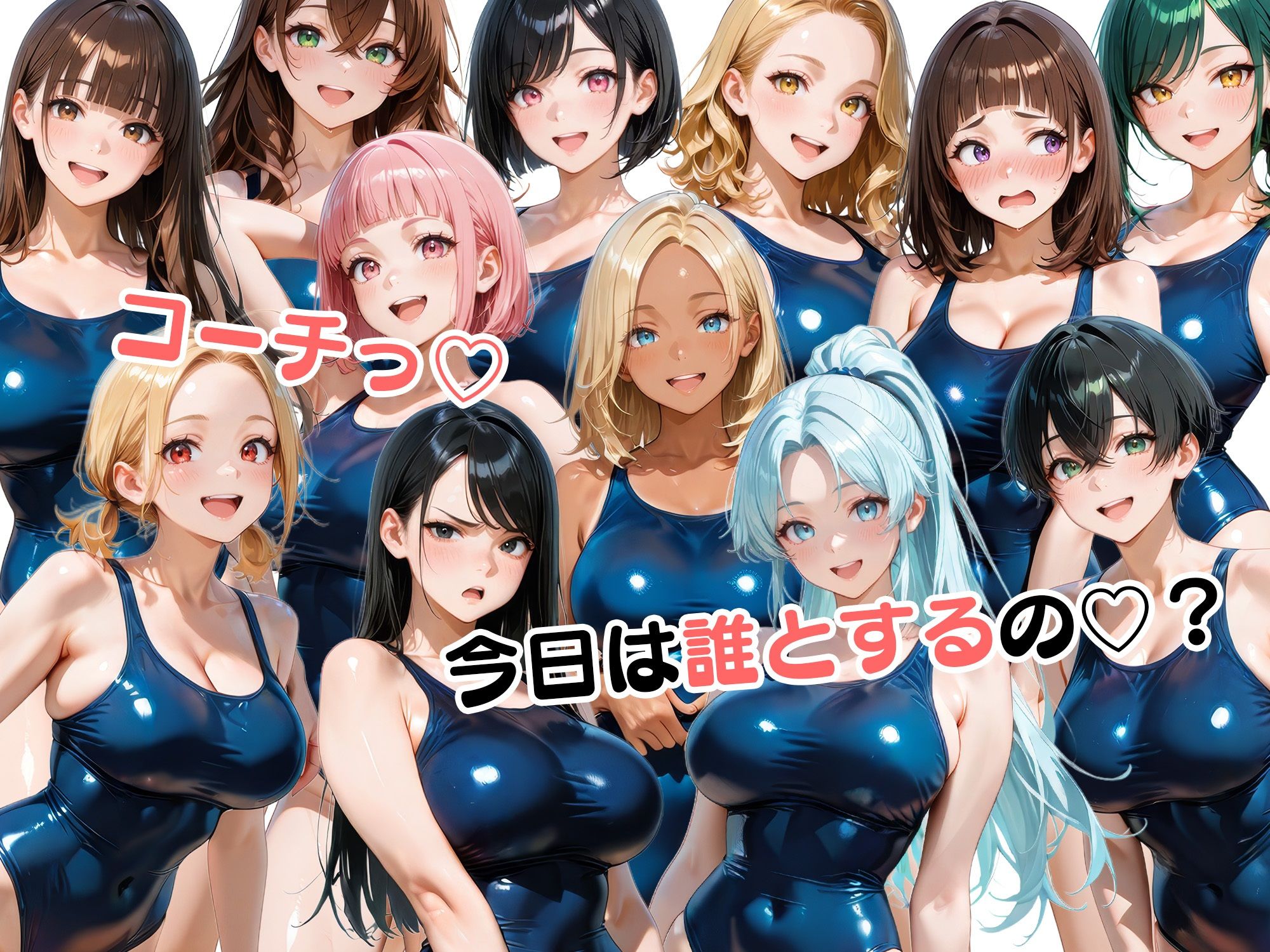 12人の爆乳スク水水泳部と毎日ヤリ放題なコーチ生活 画像10