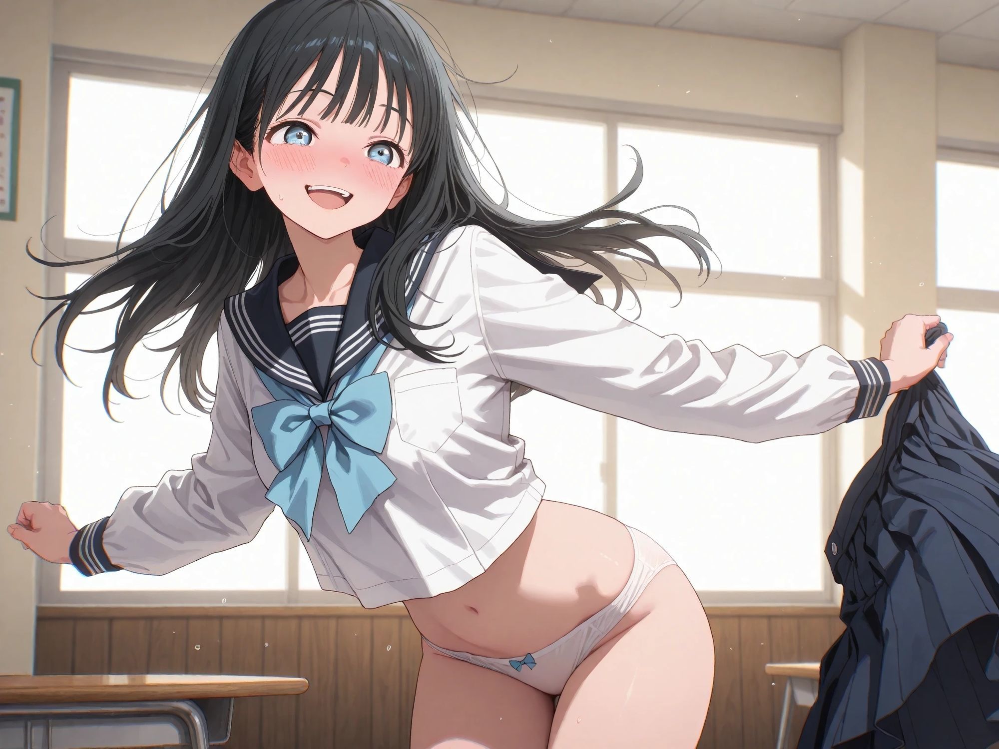 AIイラストCG集128 明〇ちゃんのセーラー服 明〇小路のサンプル画像 6