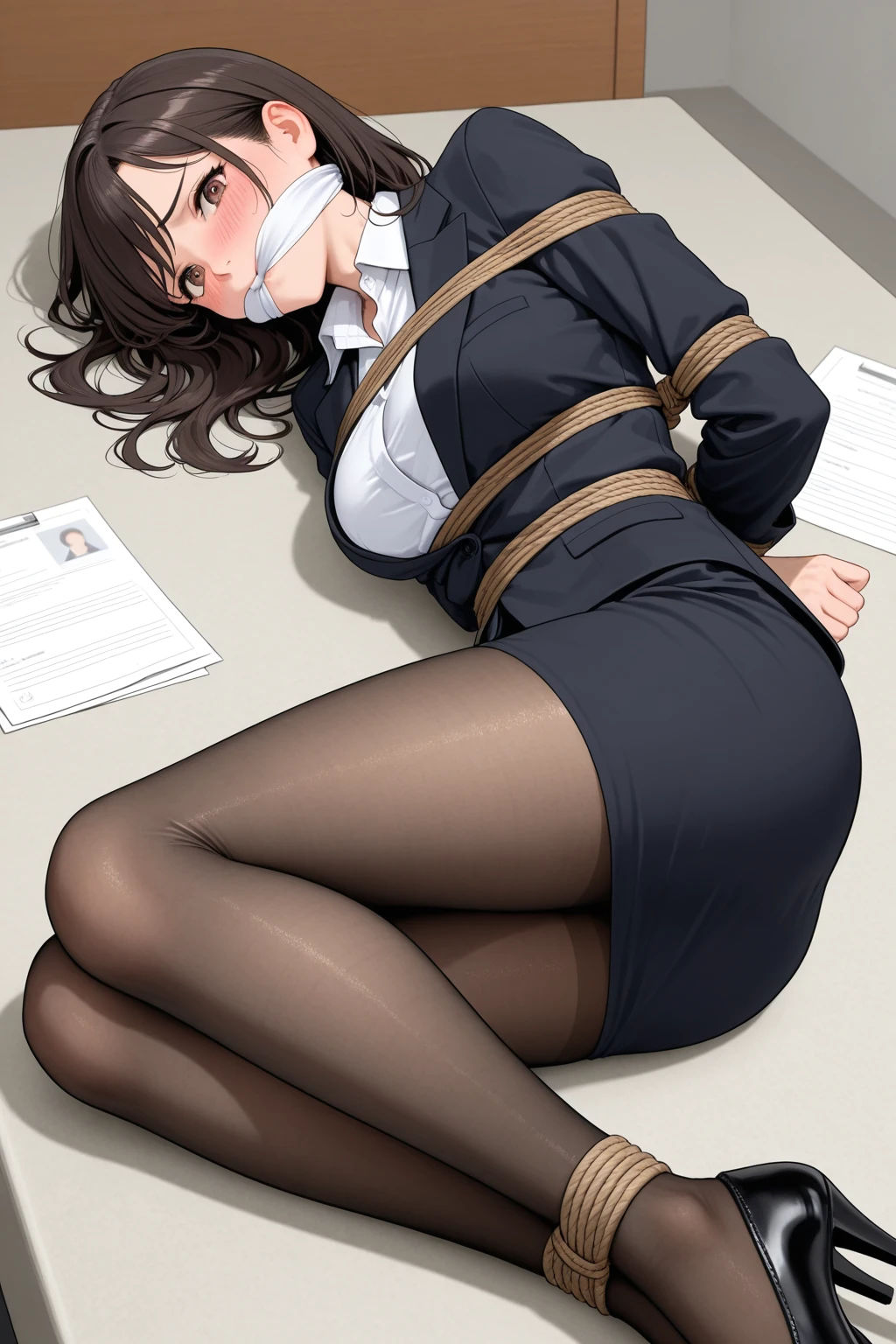 恥辱の緊縛画像集 解雇が怖くて社長の道楽に付き合ったばかりに家族を裏切り壊れゆく人妻オフィスレディ後編 | 非日常ビタミン サンプル画像2枚目