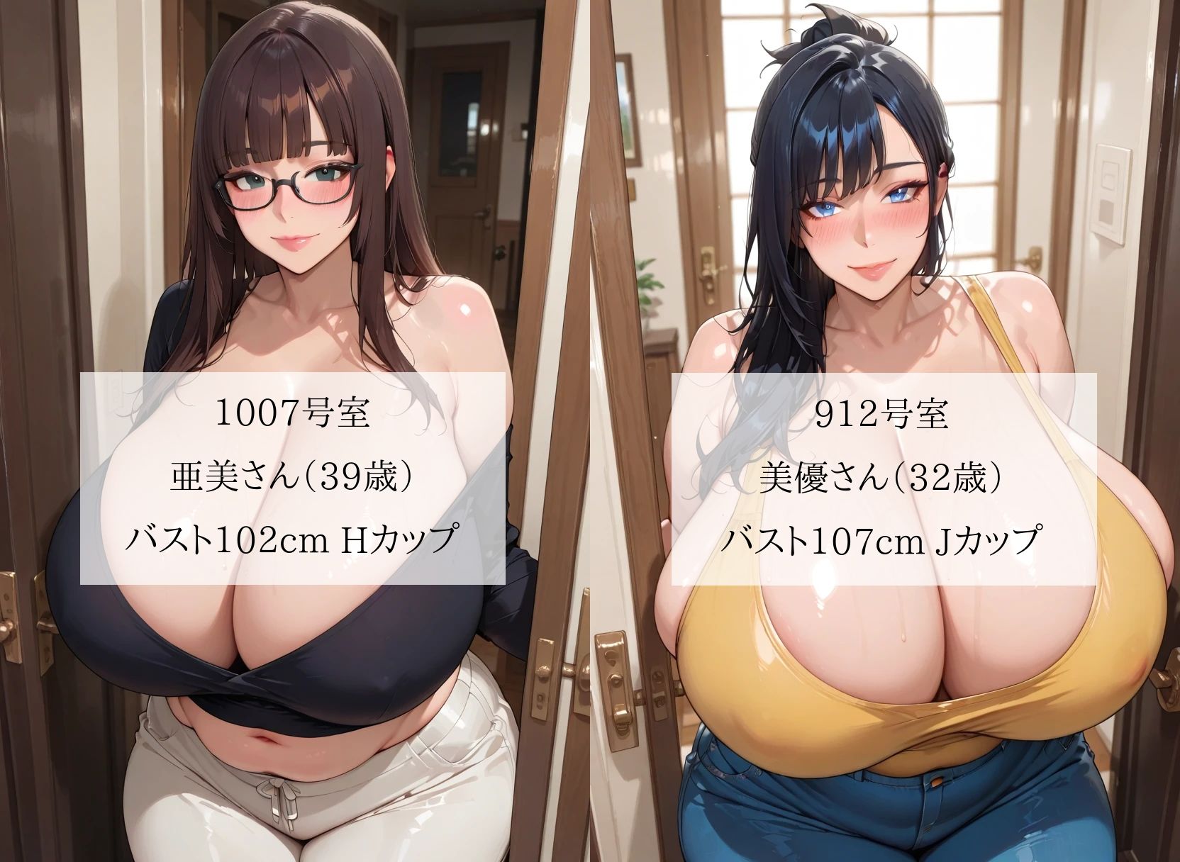 淫獄人妻マンション〜近所のデカ乳むっちり熟女たちに裏アカがバレて毎日搾精される性奴●になりました＜セリフ付CG集＞ | 熟めろん サンプル画像2枚目