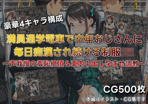 《d_749411》満員通学電車で中年おじさんに毎日痴●され続ける制服JK 〜声我慢の羞恥絶頂＆車内中出し孕ませ調教〜のパッケージ画像