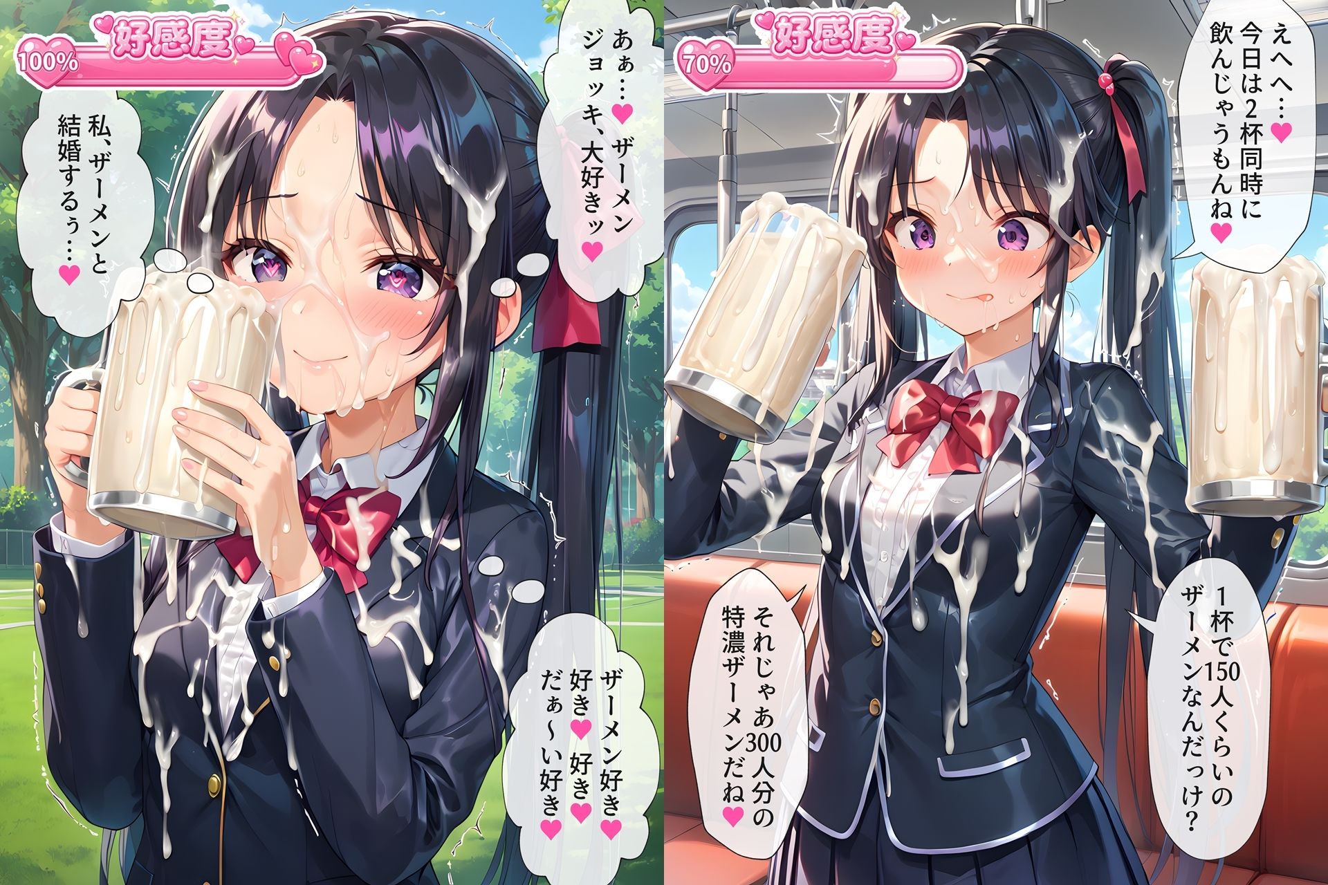 ザーメンジョッキのことが段々好きになっちゃう女の子たちのサンプル画像 6