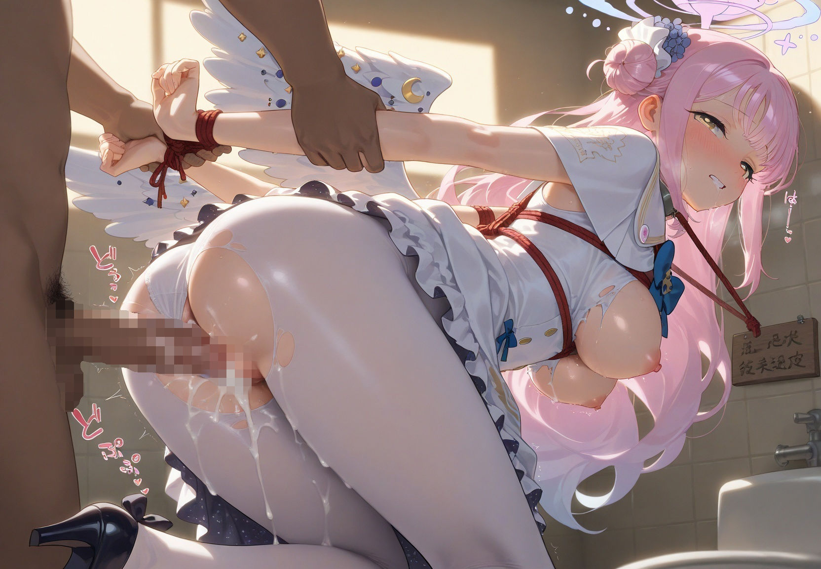清楚JK彼女が文化祭で「全員の精液受けます」って公衆便器化www ブ〇ーアーカイブ02 画像7