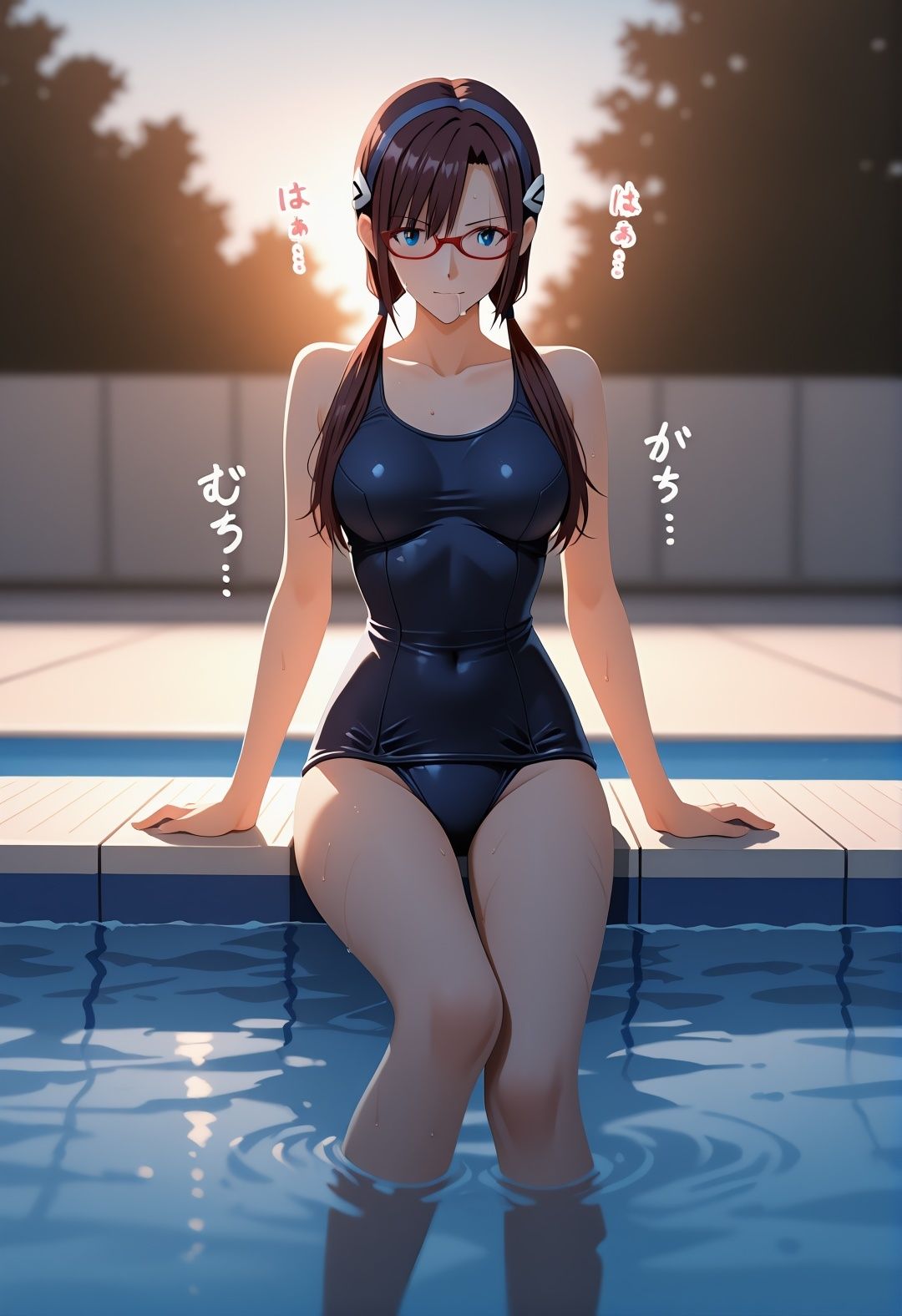 エ〇ァパロディ真〇波マ〇〇〇凌●教室プールトイレ巨乳眼鏡少女複数プレイ調教CG集 画像7