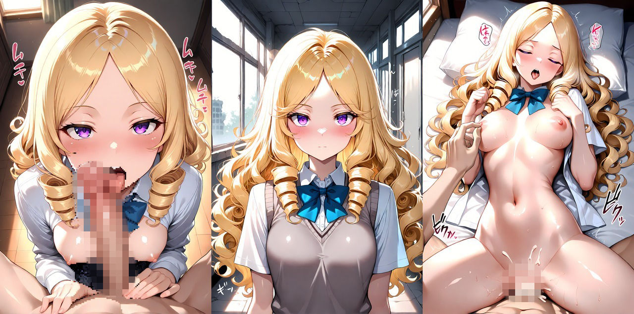 【金髪巨乳お嬢様と廃校での性生活】〜放課後の密室調教〜【高画質4K】のサンプル画像 1