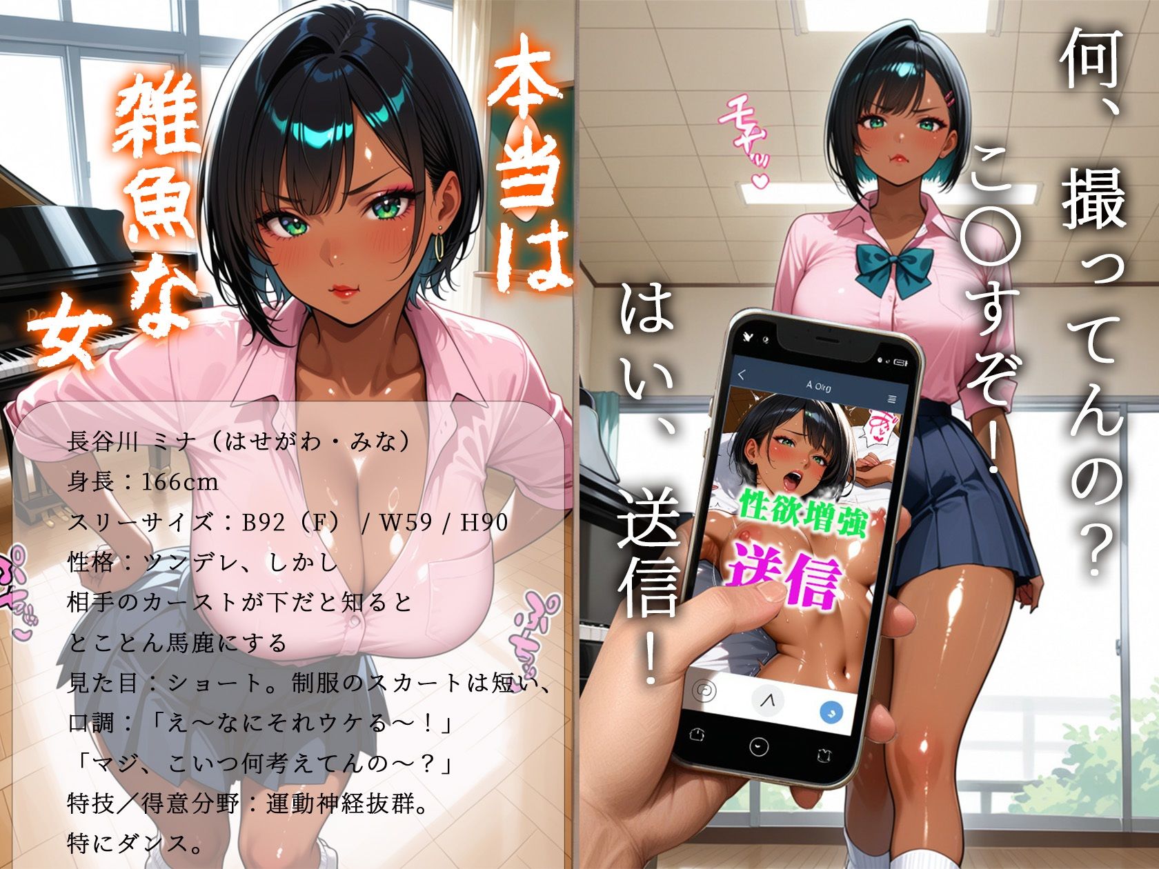 黒ギャルだけに効く性欲増量アプリでムカつく奴らを分からせまくったの画像8