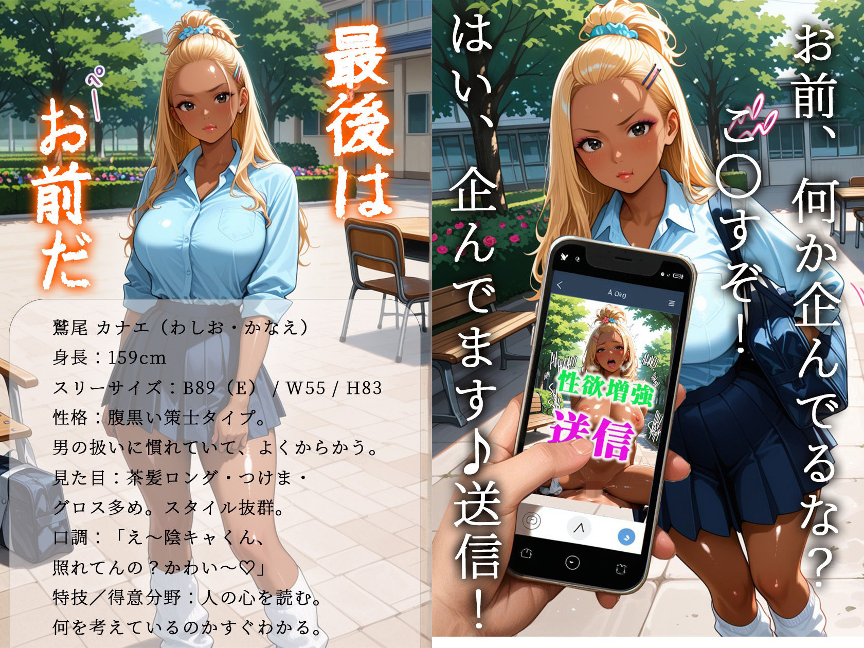 黒ギャルだけに効く性欲増量アプリでムカつく奴らを分からせまくったの画像9