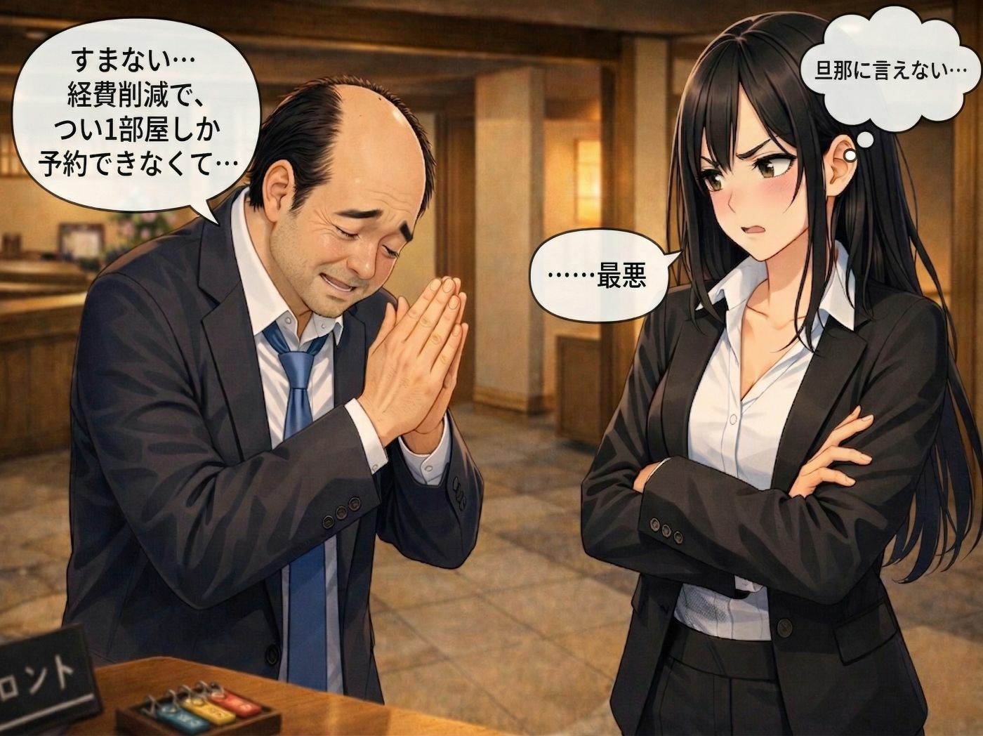 【導入OP・特典有】温泉旅館で上司に睡眠薬を盛られ犯●れ続けた人妻OLの睡眠姦のサンプル画像 6