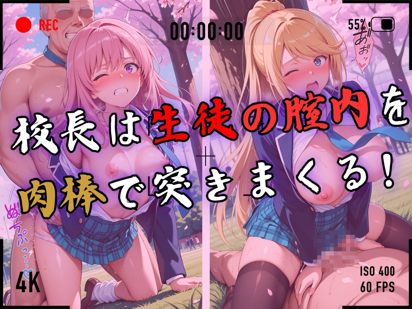 【4Kイラスト】1万3000人の生徒を抱いた校長による女子生徒への性指導（入学式編）のサンプル画像 6