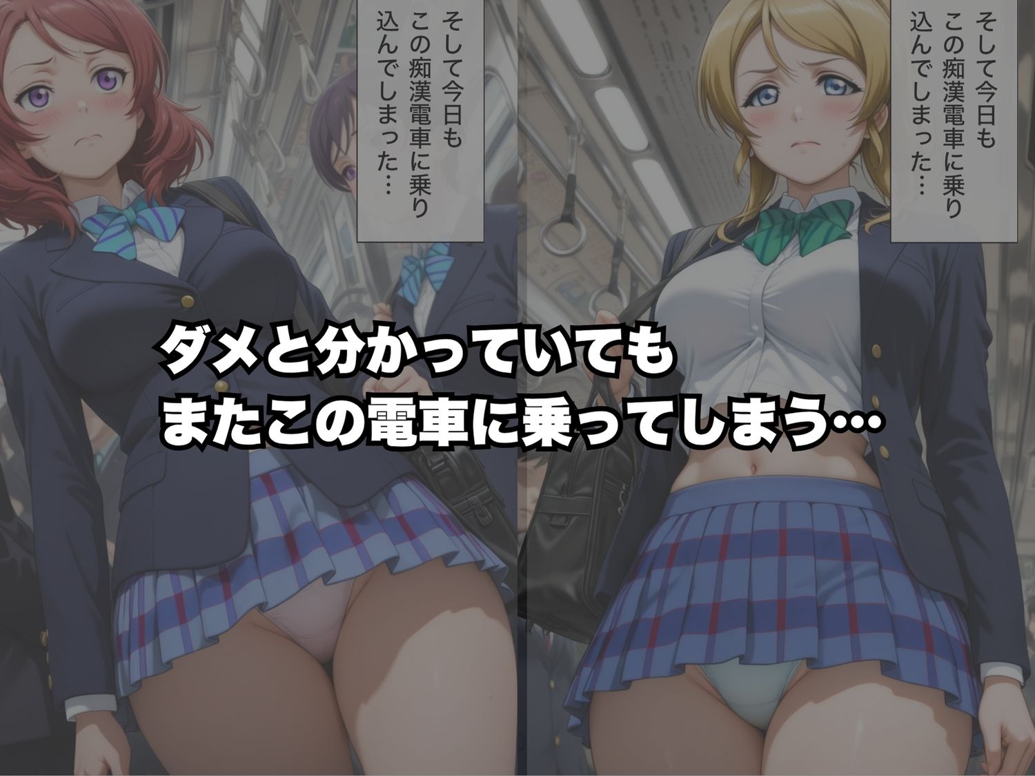 痴●電車で彼女たちの本当の妖美が露わにされる件〜ラブ◯イブ！編〜のサンプル画像 6