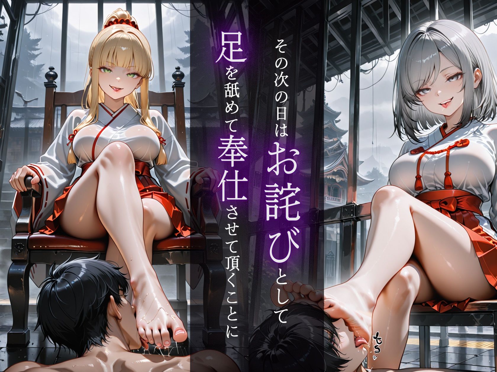 ドSな巫女様の下僕になって搾精されまくる話のサンプル画像 6