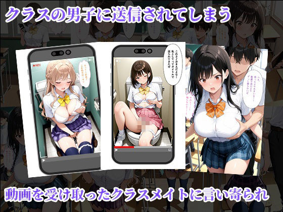 トイレでイッた私〜真面目JKの秘密のオナニー動画がクラスメイトにばれて輪●堕ち〜のサンプル画像 6